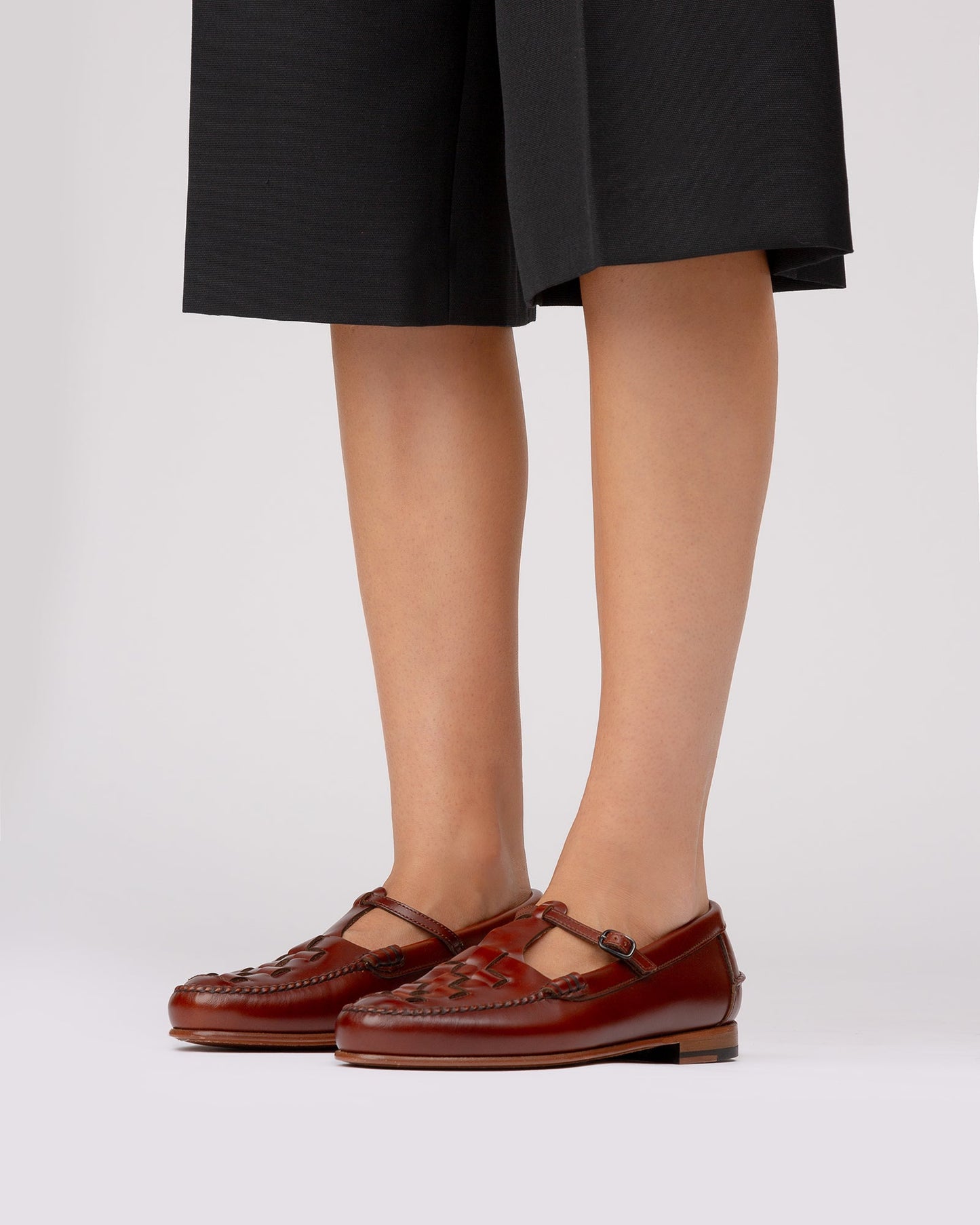 Hereu New MAQUEDA - Interwoven T-Bar Loafer - Women