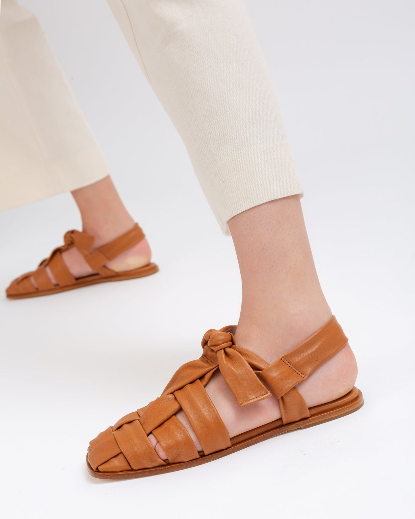 Hereu New BENA - Interwoven Knotted T-bar Sandal - Women