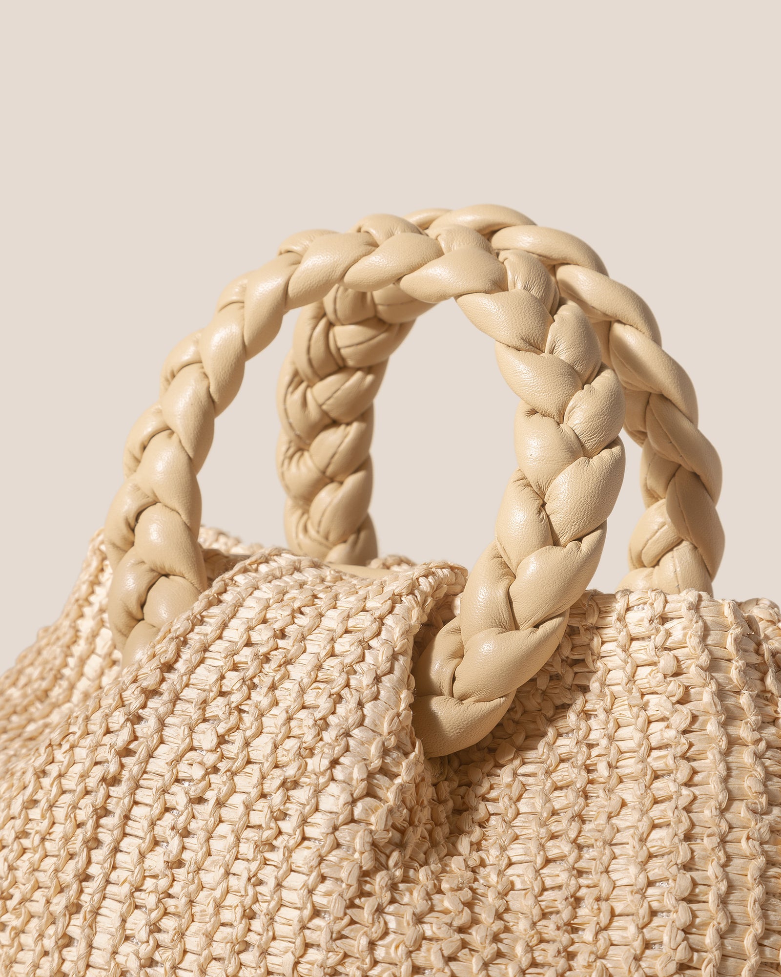 Hereu New BOMBON M RAFFIA - Medium Plaited-handle Raffia Handbag - Women