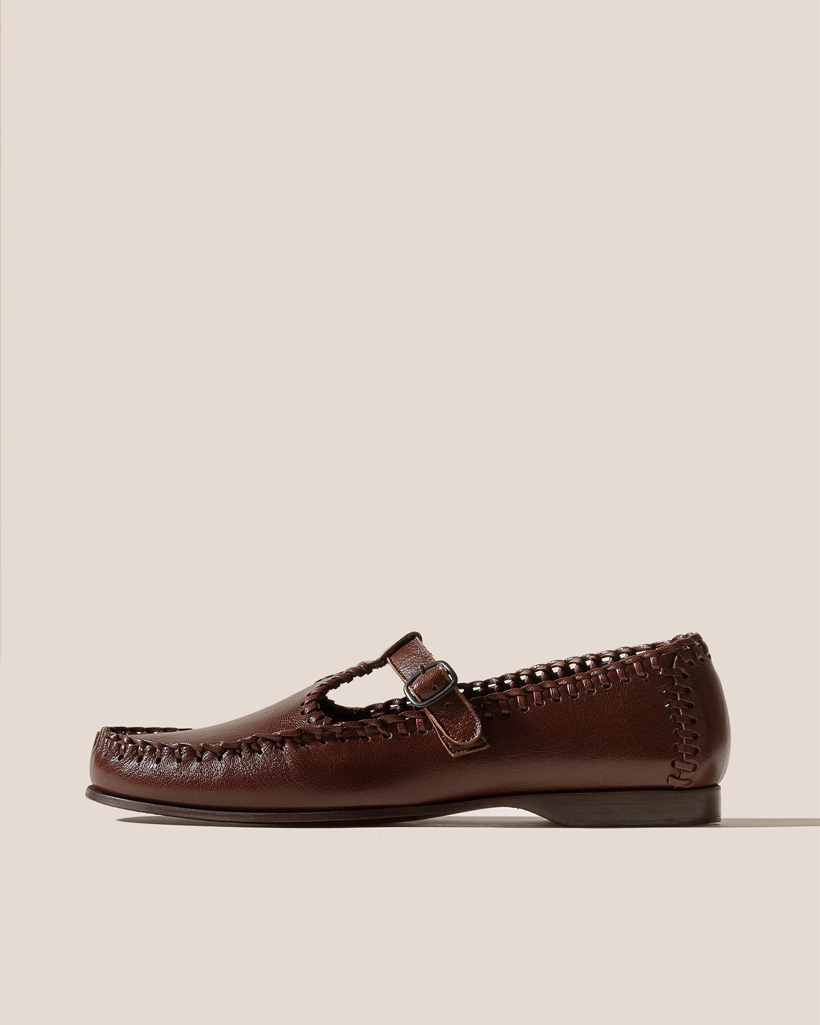 Hereu Discount ALCOVER SUPPLE SHINY - Braided Seams T-bar Loafer - Women