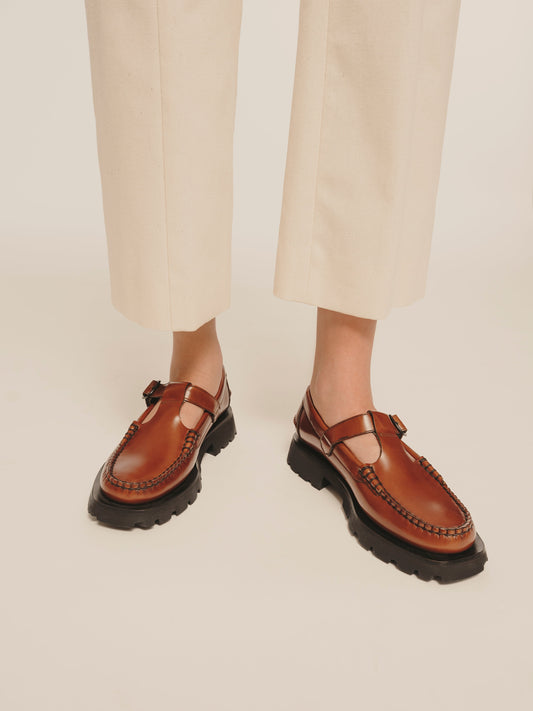 Hereu Online ALBER SPORT - Tread Sole T-Bar Loafer - Women