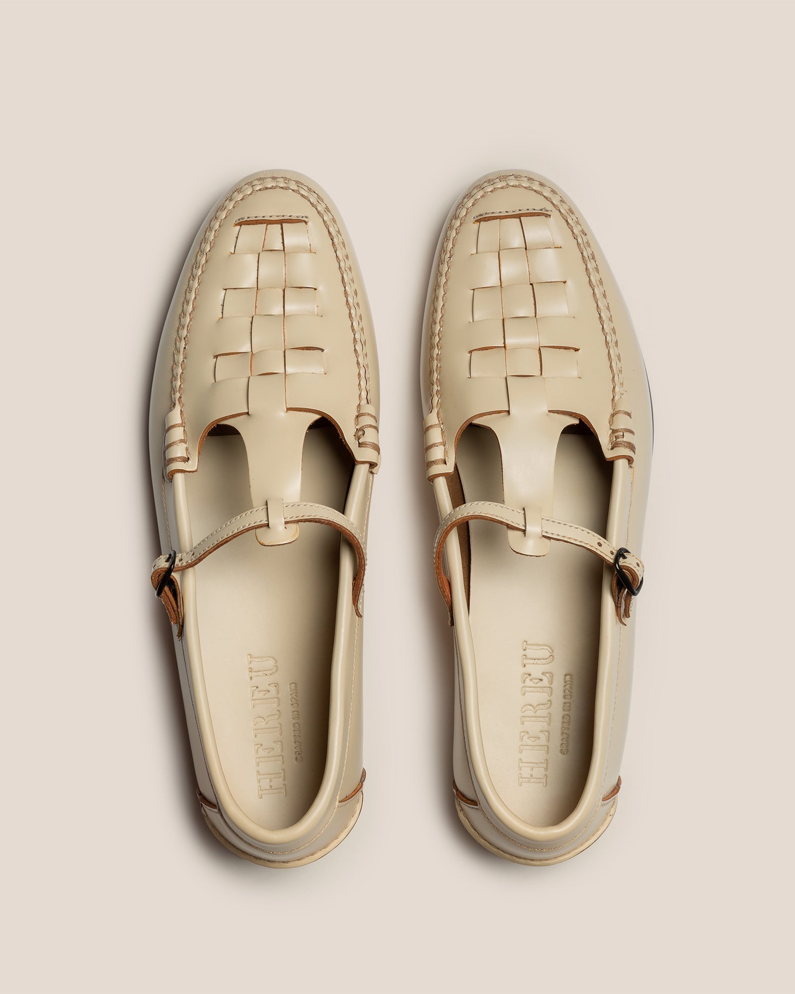 Hereu New MAQUEDA - Interwoven T-Bar Loafer - Women