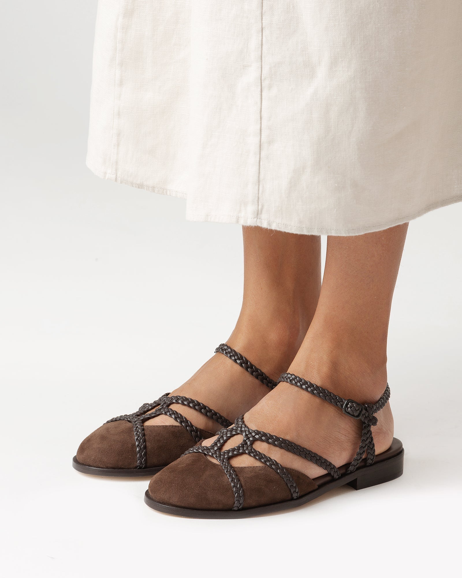 Hereu US RANYA - Woven Round-Toe Sandal - Women