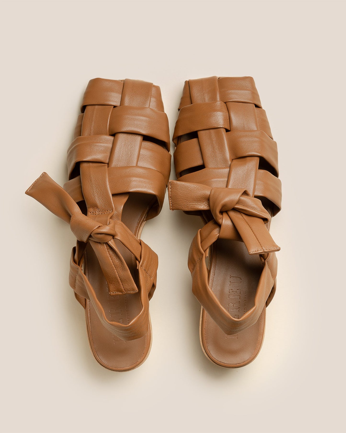 Hereu Online BENA HEELED - Interwoven Knotted T-bar Heeled Sandal - Women