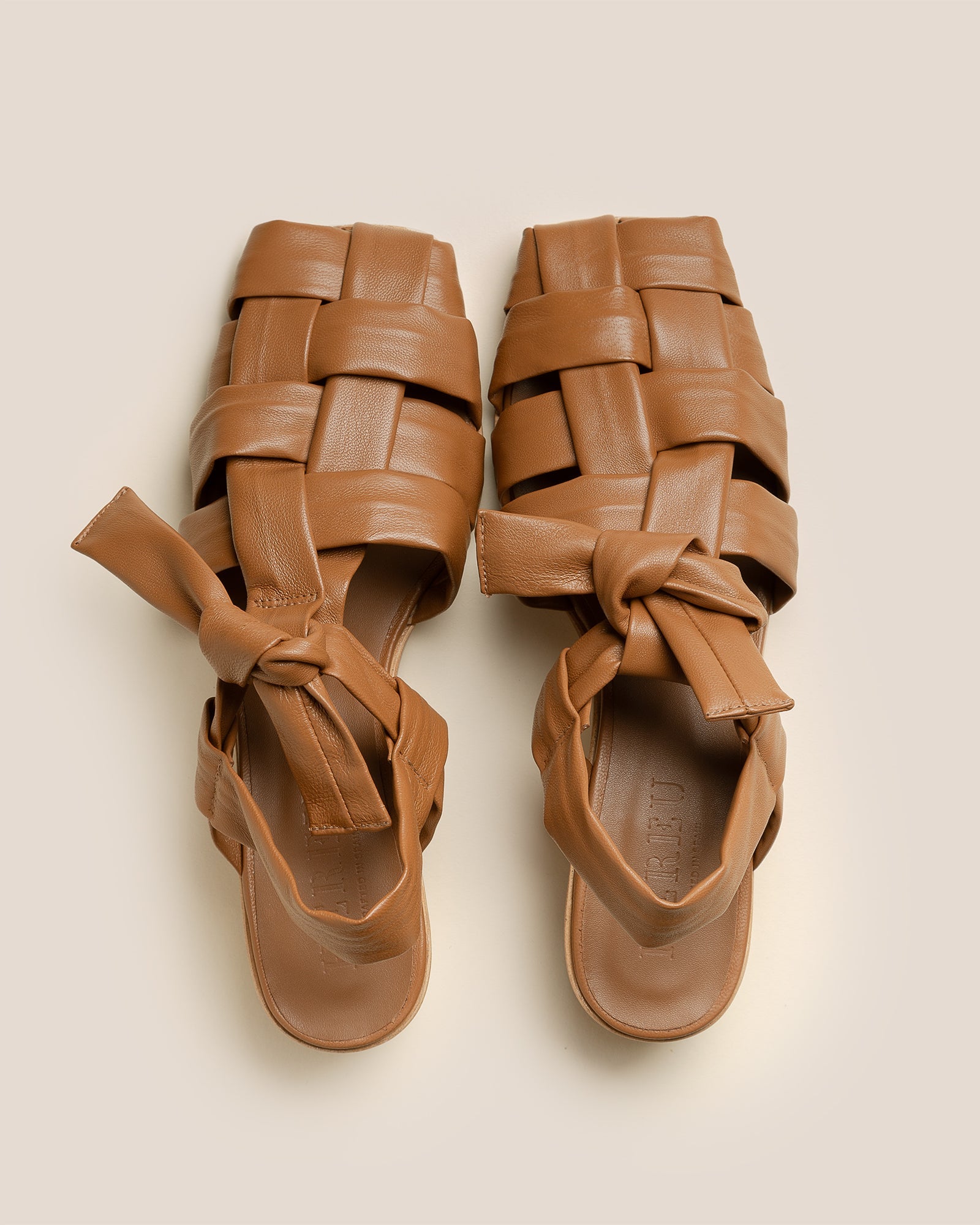 Hereu Online BENA HEELED - Interwoven Knotted T-bar Heeled Sandal - Women