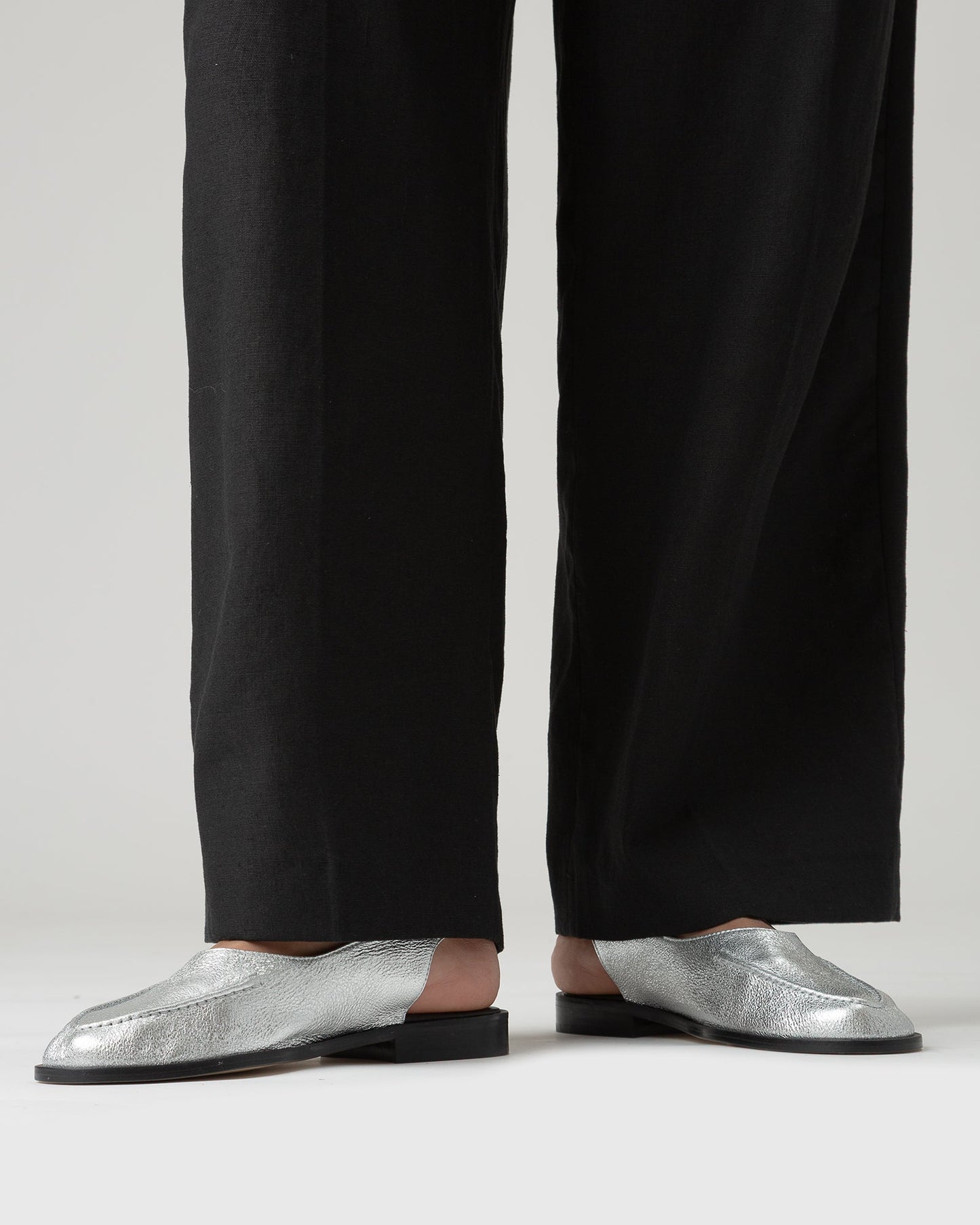 Hereu Discount JULIOL SLINGBACK METALLIC - High-Cut Deconstructed Slingback Loafer - Women