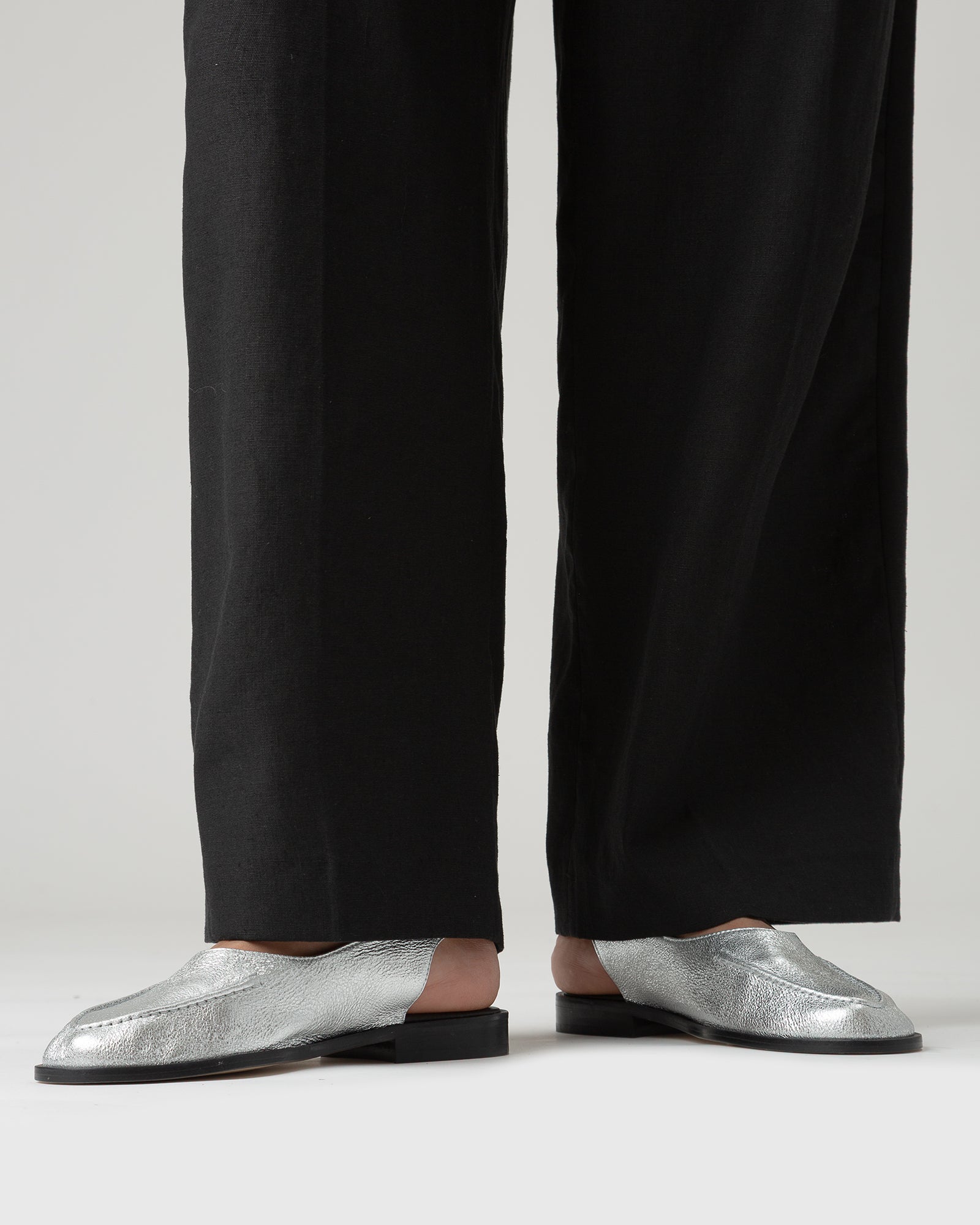 Hereu Discount JULIOL SLINGBACK METALLIC - High-Cut Deconstructed Slingback Loafer - Women
