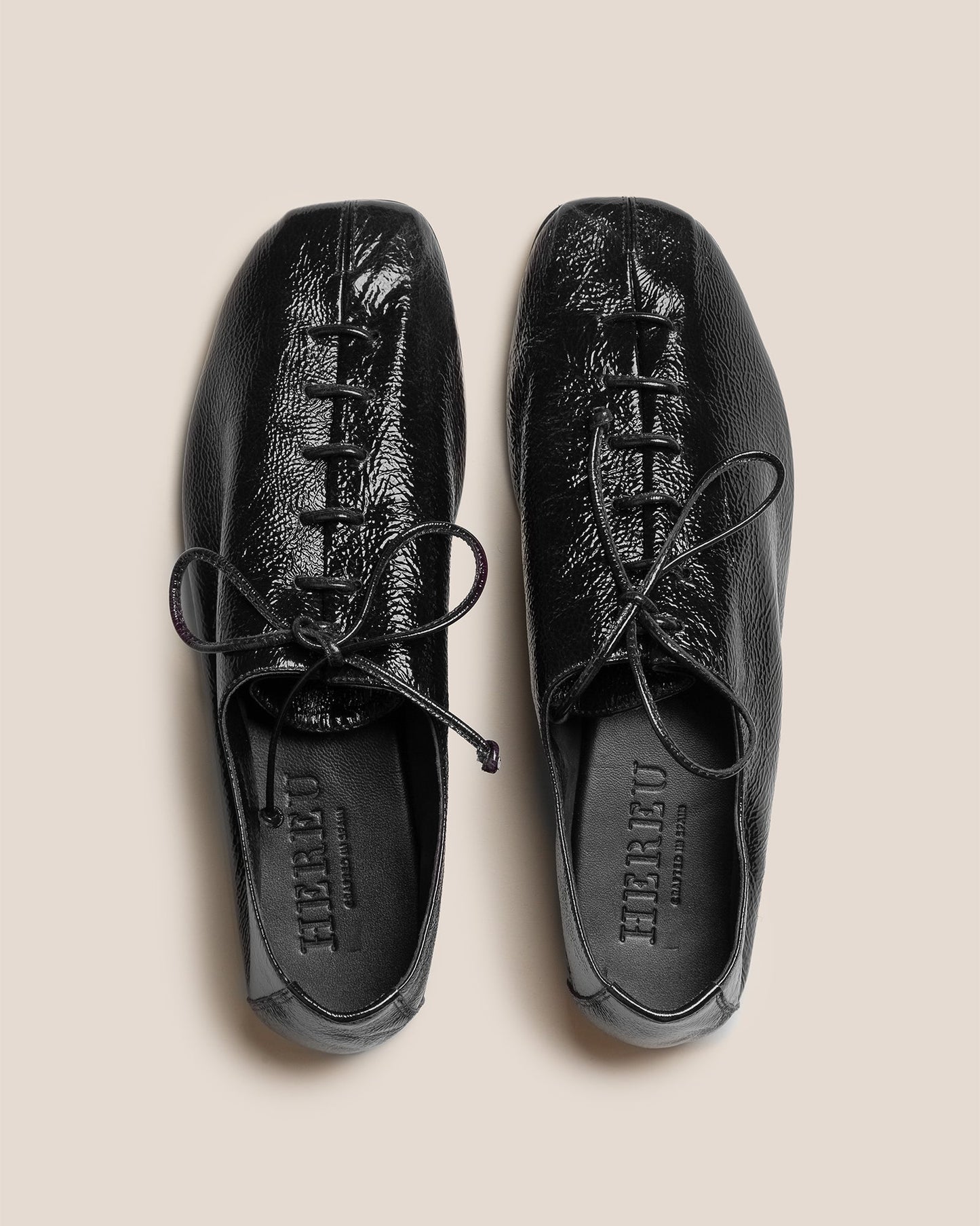Hereu US PLEGADA CRINKLED GLOSSY - Deconstructed Lace-up Shoe - Women