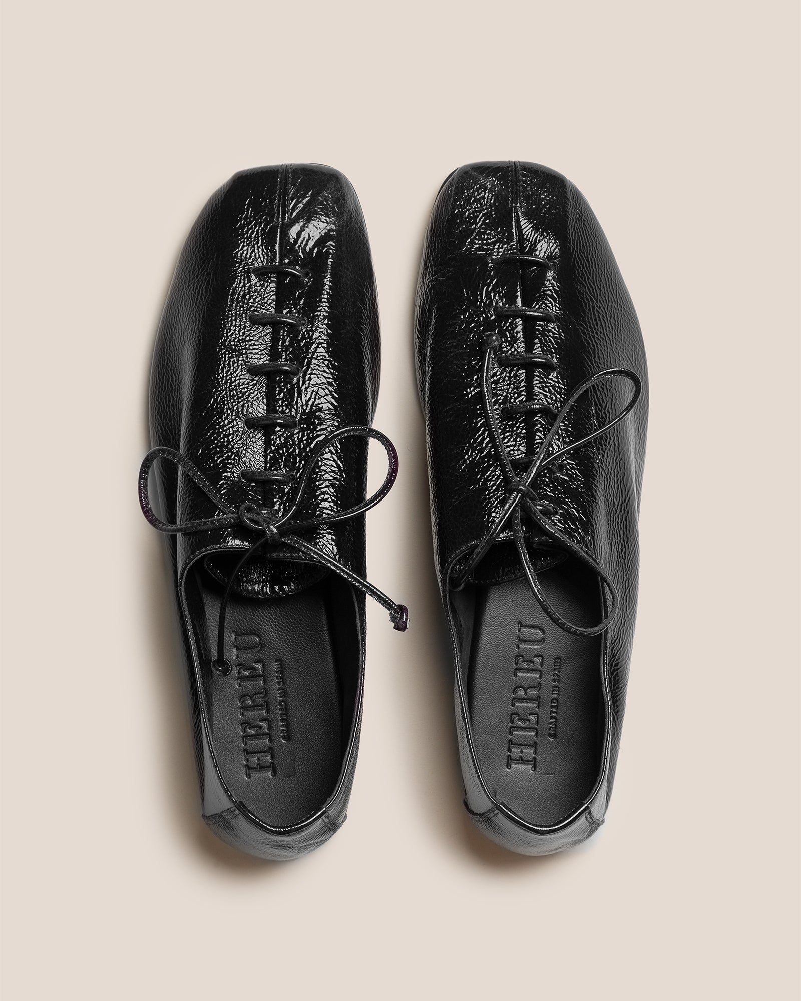 Hereu US PLEGADA CRINKLED GLOSSY - Deconstructed Lace-up Shoe - Women