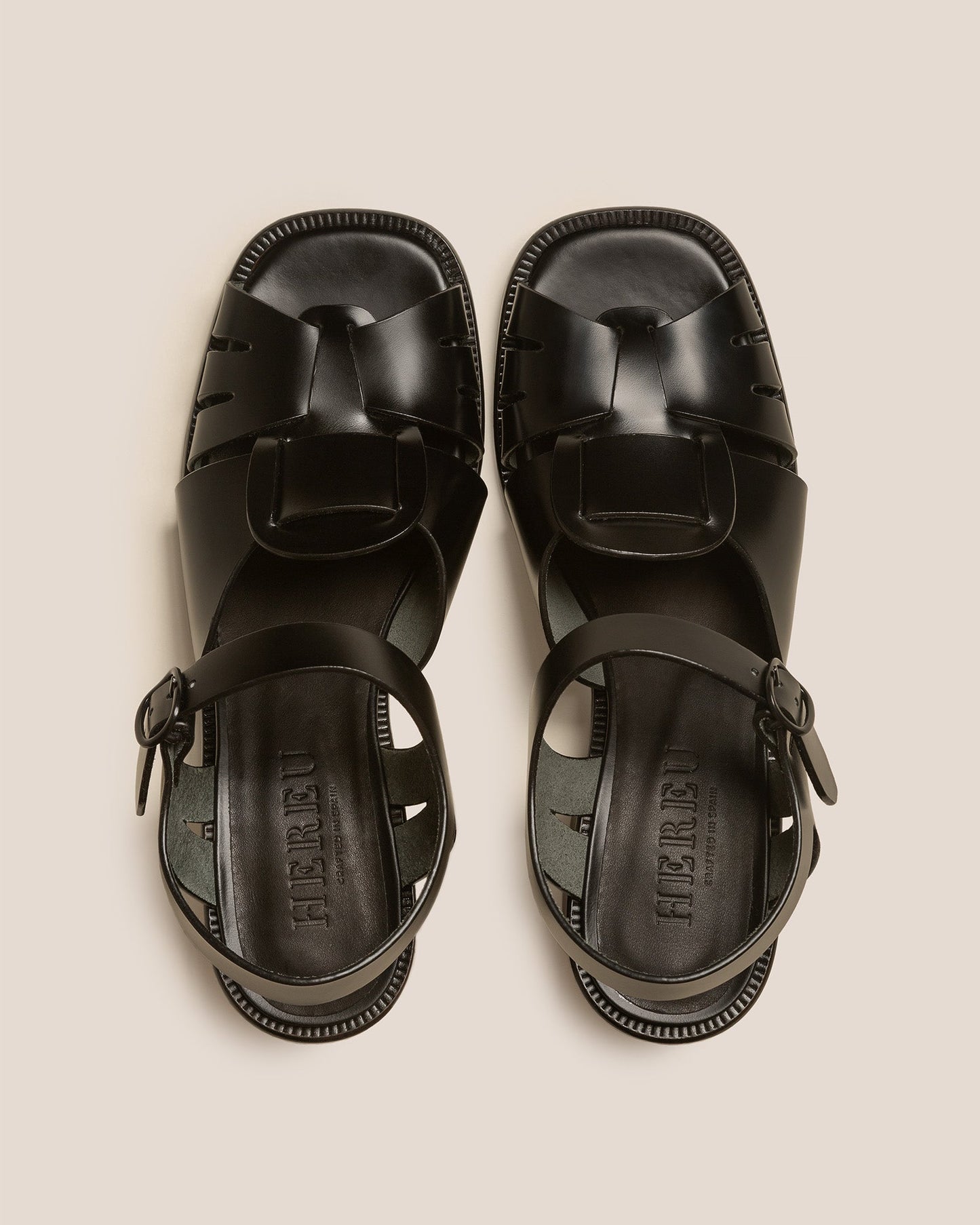 Hereu Discount ANCORA SQUARED HEELED - Open-Toe Fisherman Sandal - Women