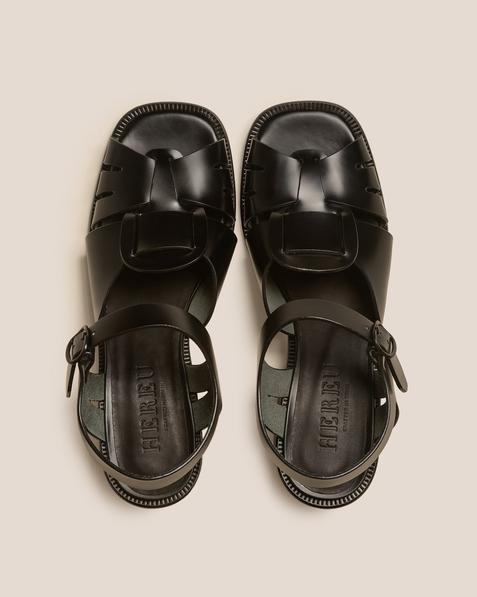 Hereu Discount ANCORA SQUARED HEELED - Open-Toe Fisherman Sandal - Women