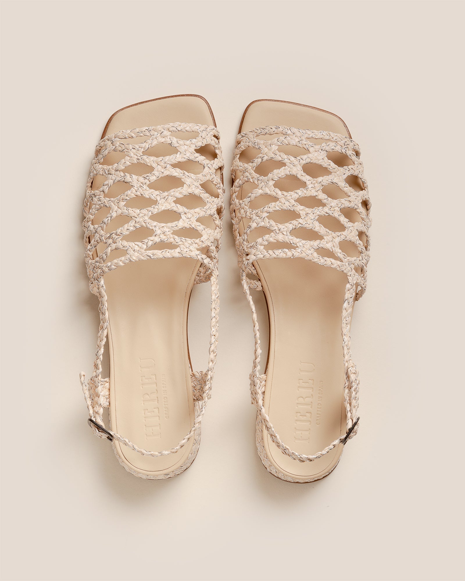 Hereu On sale ALZIRA RAFFIA LUREX - Woven Slingback Sandal - Women