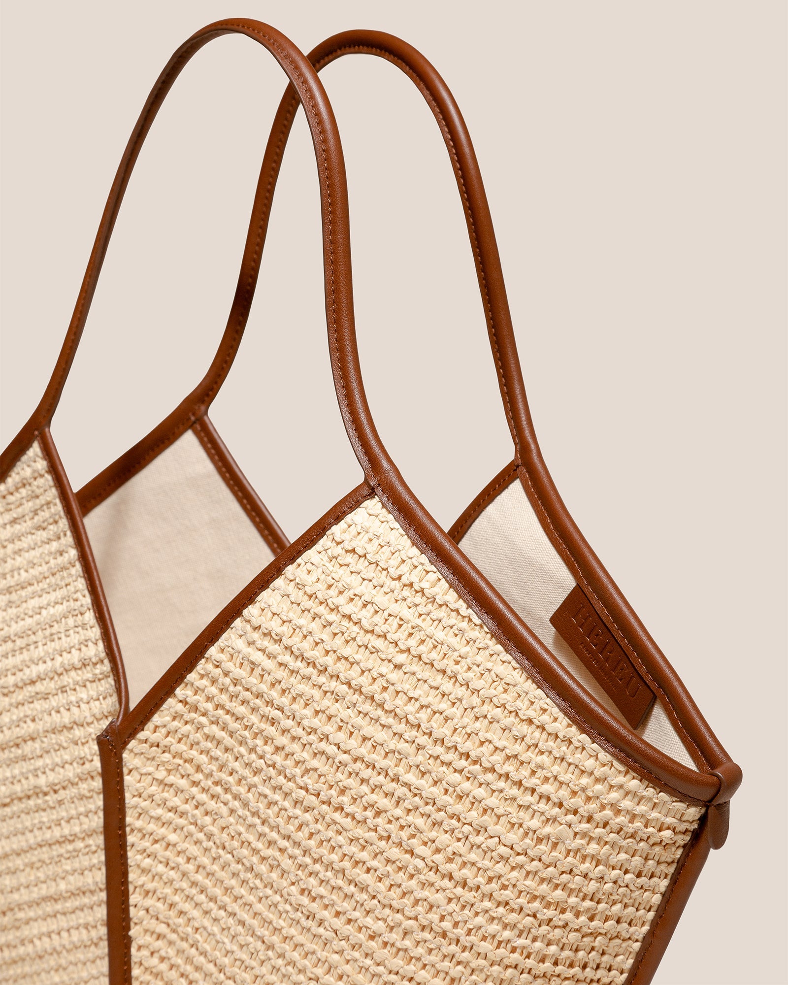 Hereu CALELLA RAFFIA - Leather-trimmed Tote Bag - Women|Men