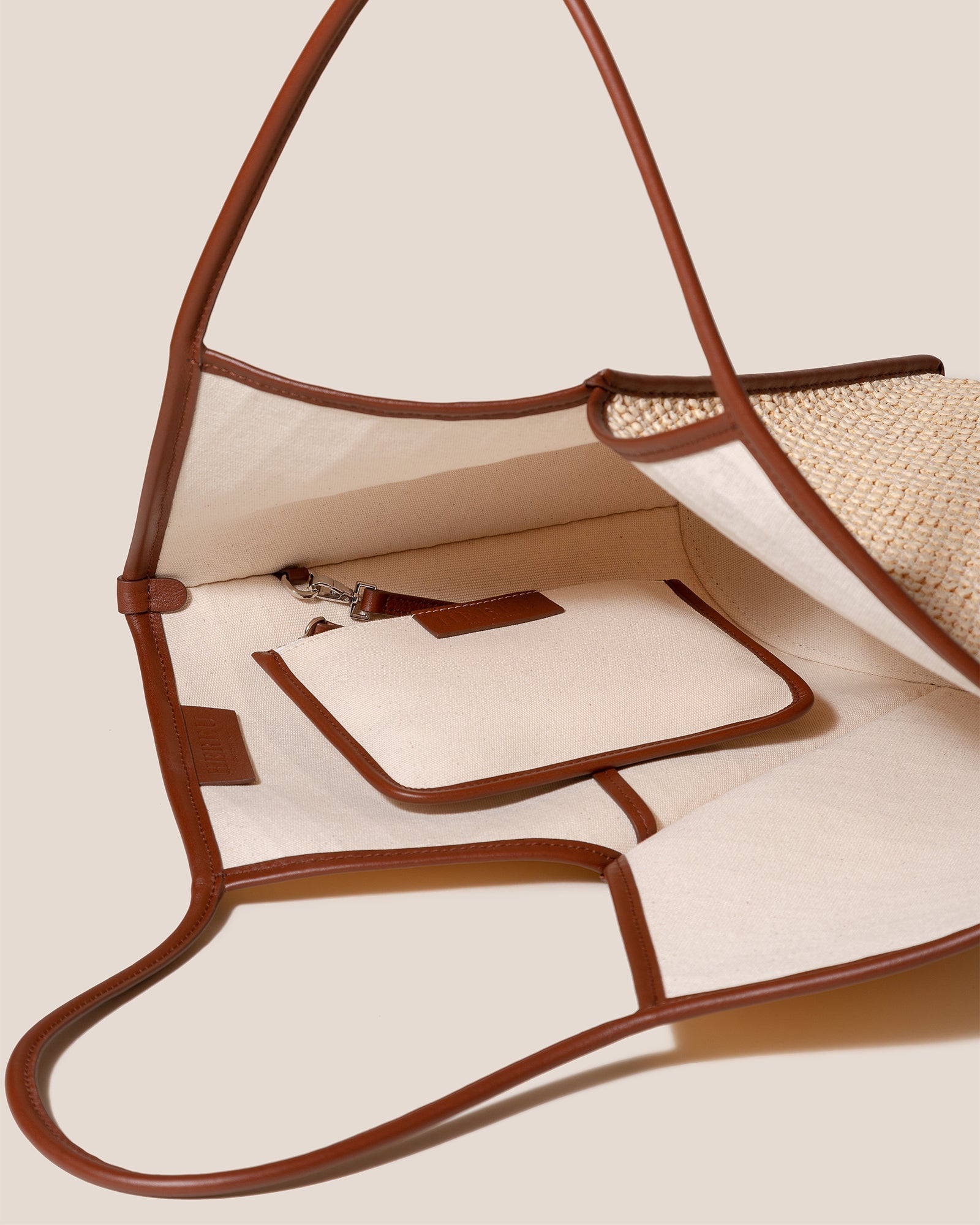 Hereu CALELLA RAFFIA - Leather-trimmed Tote Bag - Women|Men