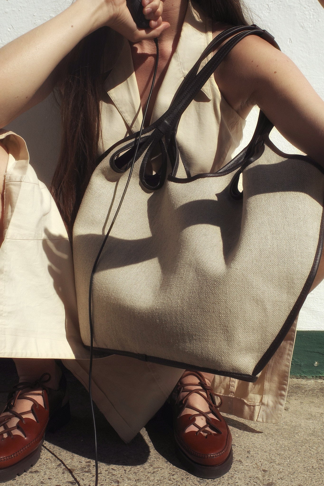 Hereu Sale ESCALA LINEN - Cut-Out Tote Bag - Women