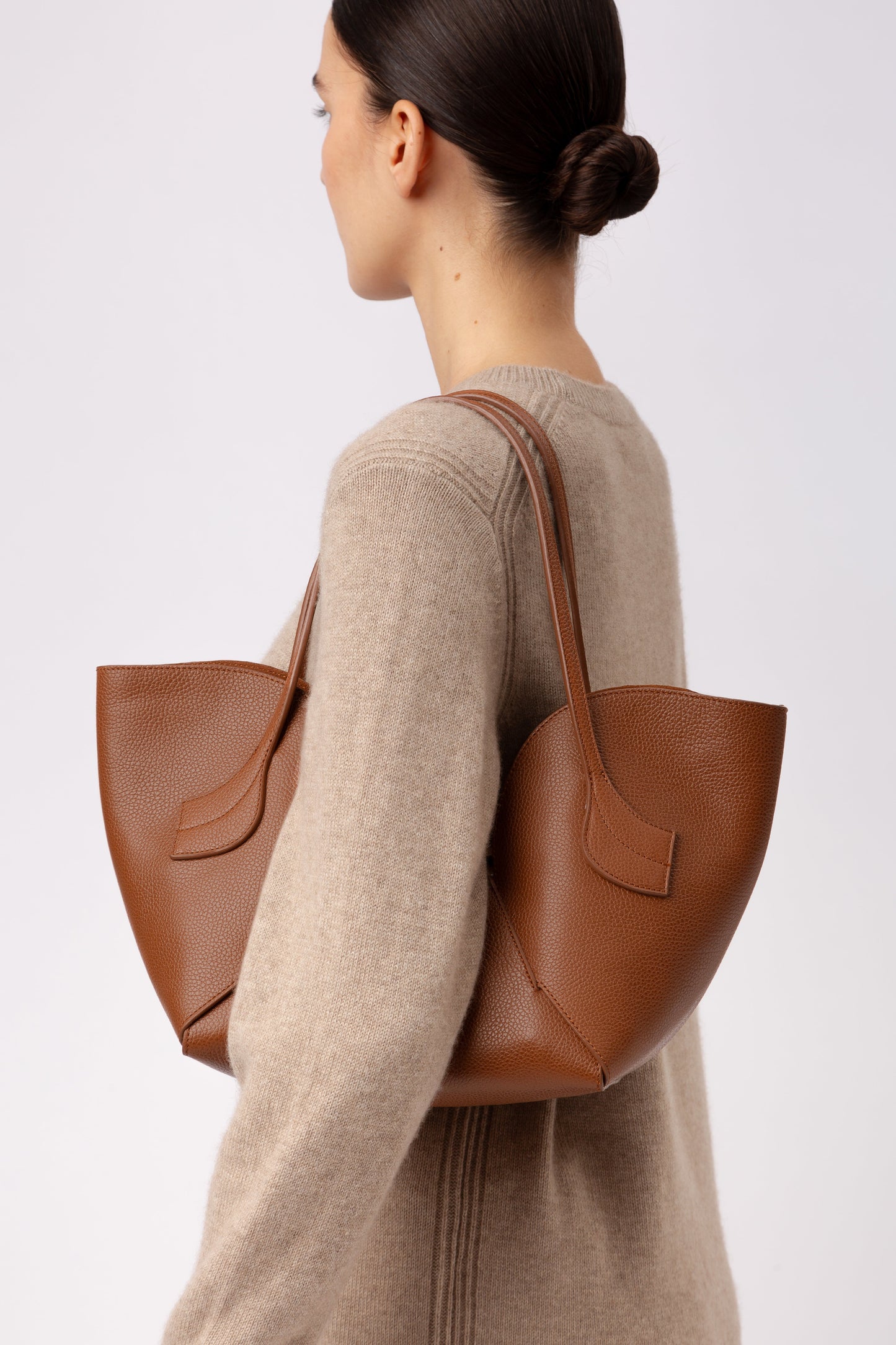 Hereu For sale SEPAL S GRAINY - Tulip Shape Zipped Tote Bag - Women