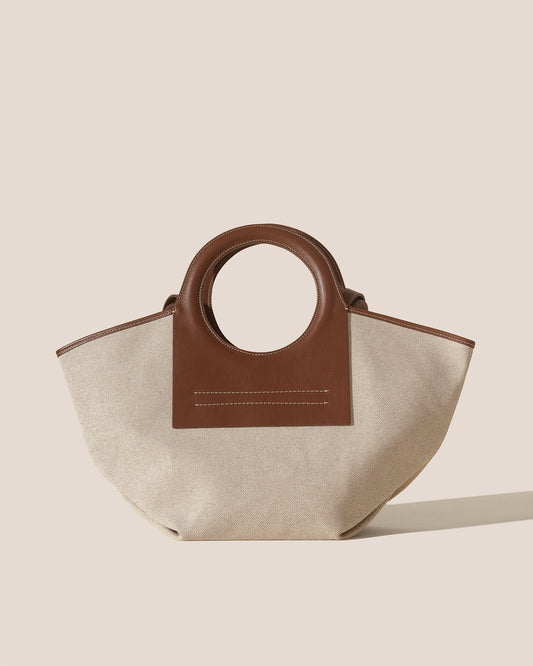 Hereu Outlet CALA S - Leather-trimmed Canvas Tote Bag - Women|Men
