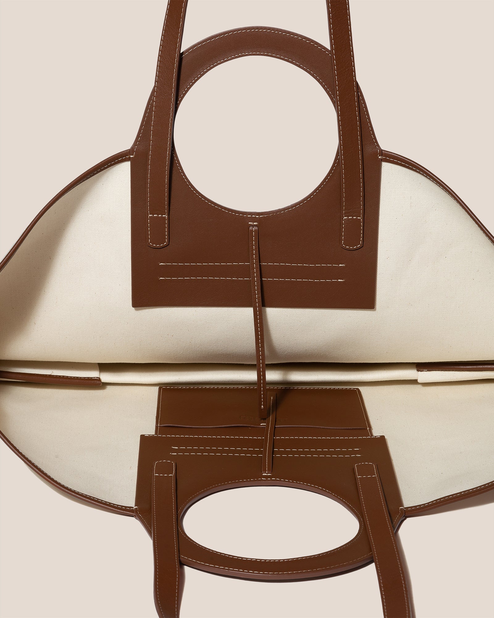 Hereu Outlet CALA S - Leather-trimmed Canvas Tote Bag - Women|Men