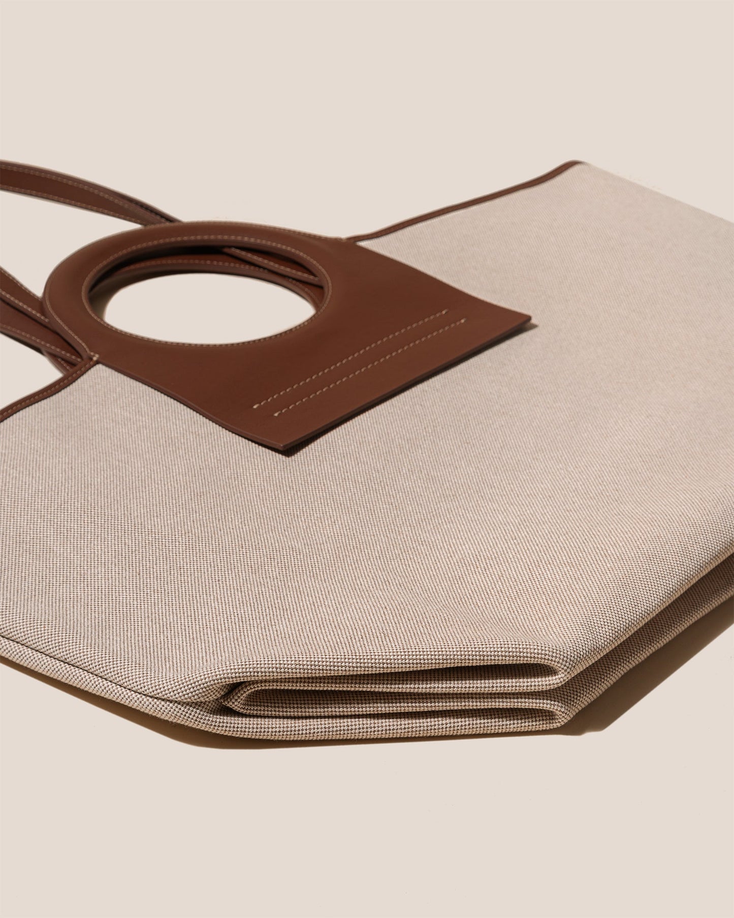 Hereu Outlet CALA S - Leather-trimmed Canvas Tote Bag - Women|Men