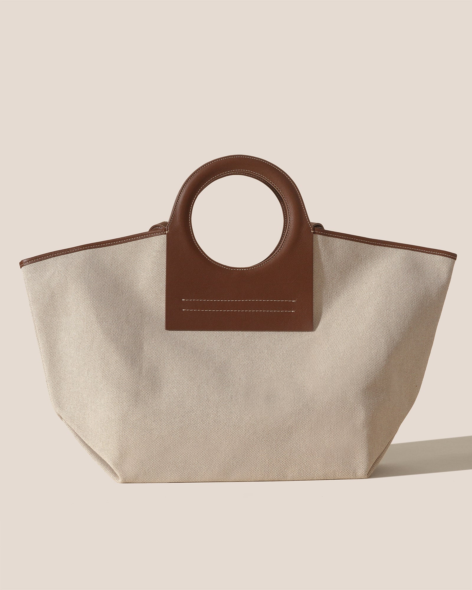 Hereu Discount CALA L - Leather-trimmed Canvas Tote Bag - Women|Men