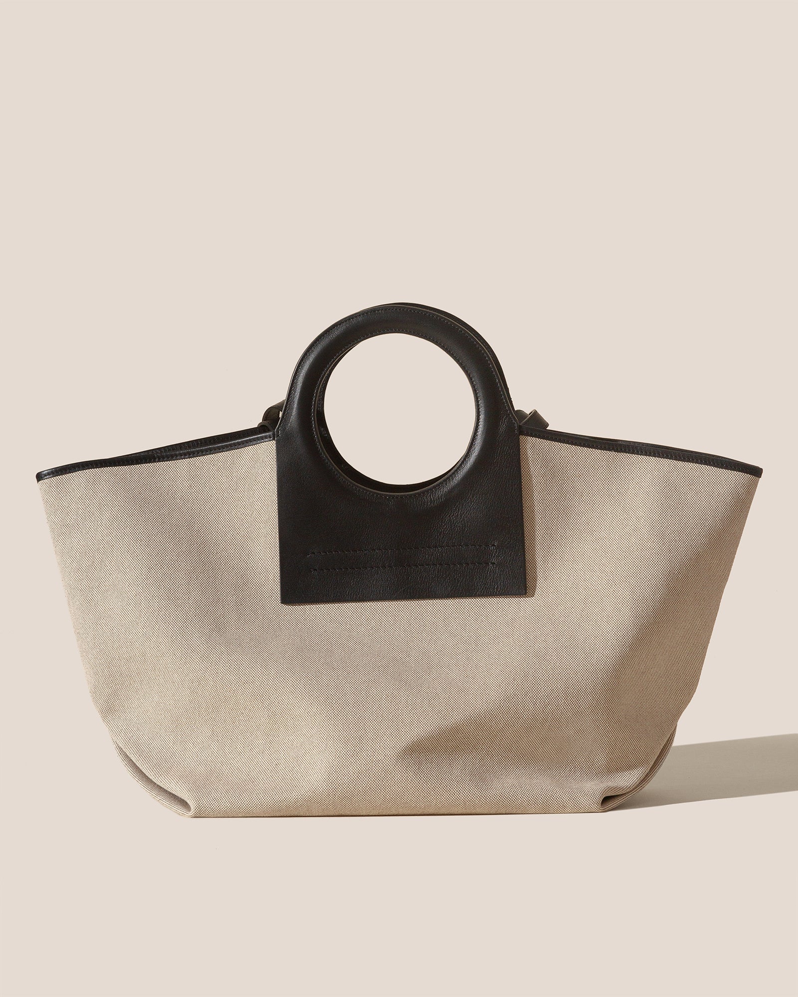 Hereu Hot Sale CALA L - Leather-trimmed Canvas Tote Bag - Women|Men