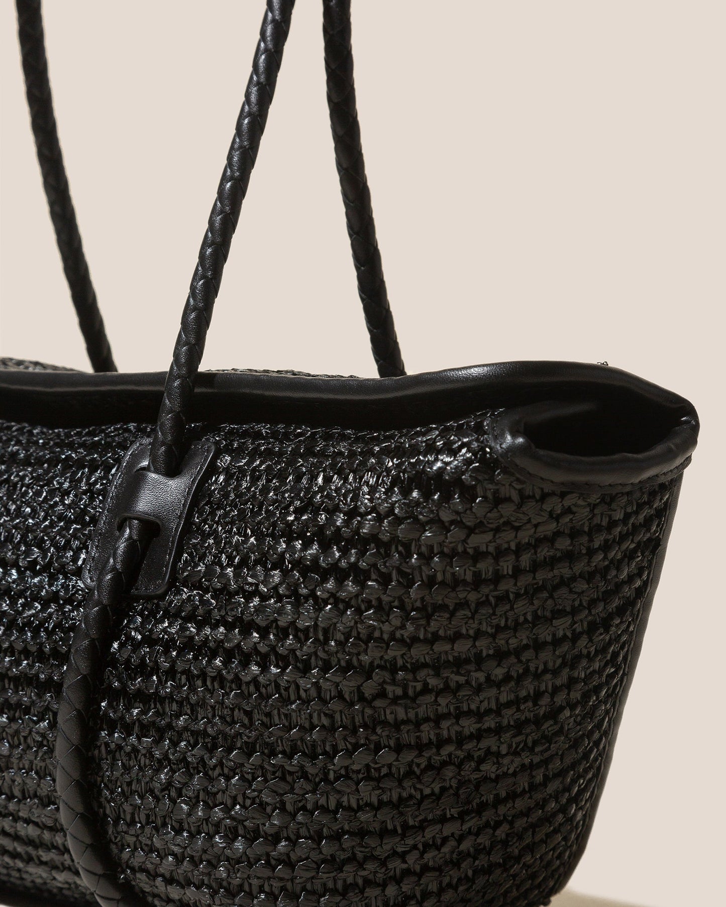 Hereu Outlet FORNA RAFFIA - Leather Framed Shoulder Bag - Women
