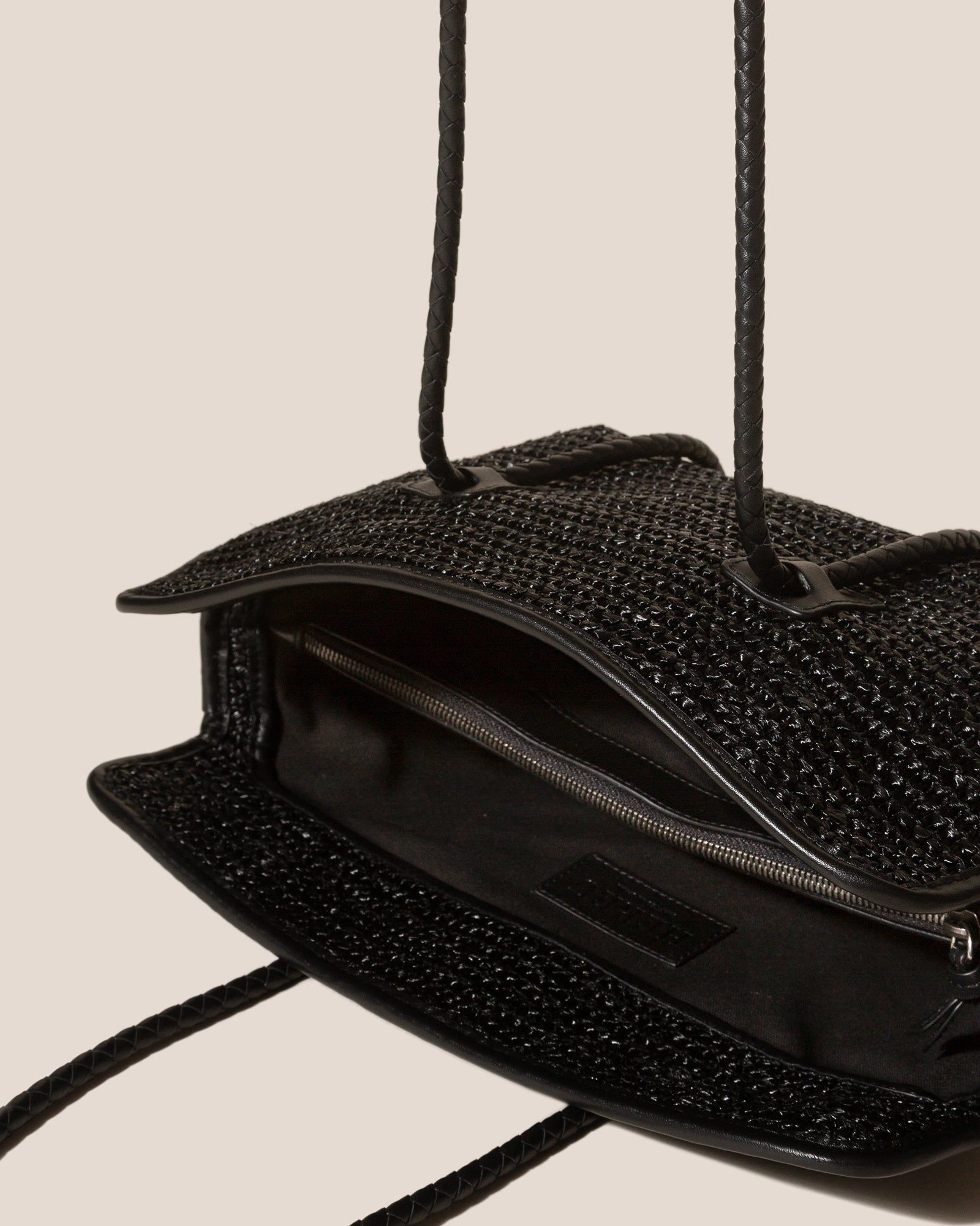 Hereu Outlet FORNA RAFFIA - Leather Framed Shoulder Bag - Women