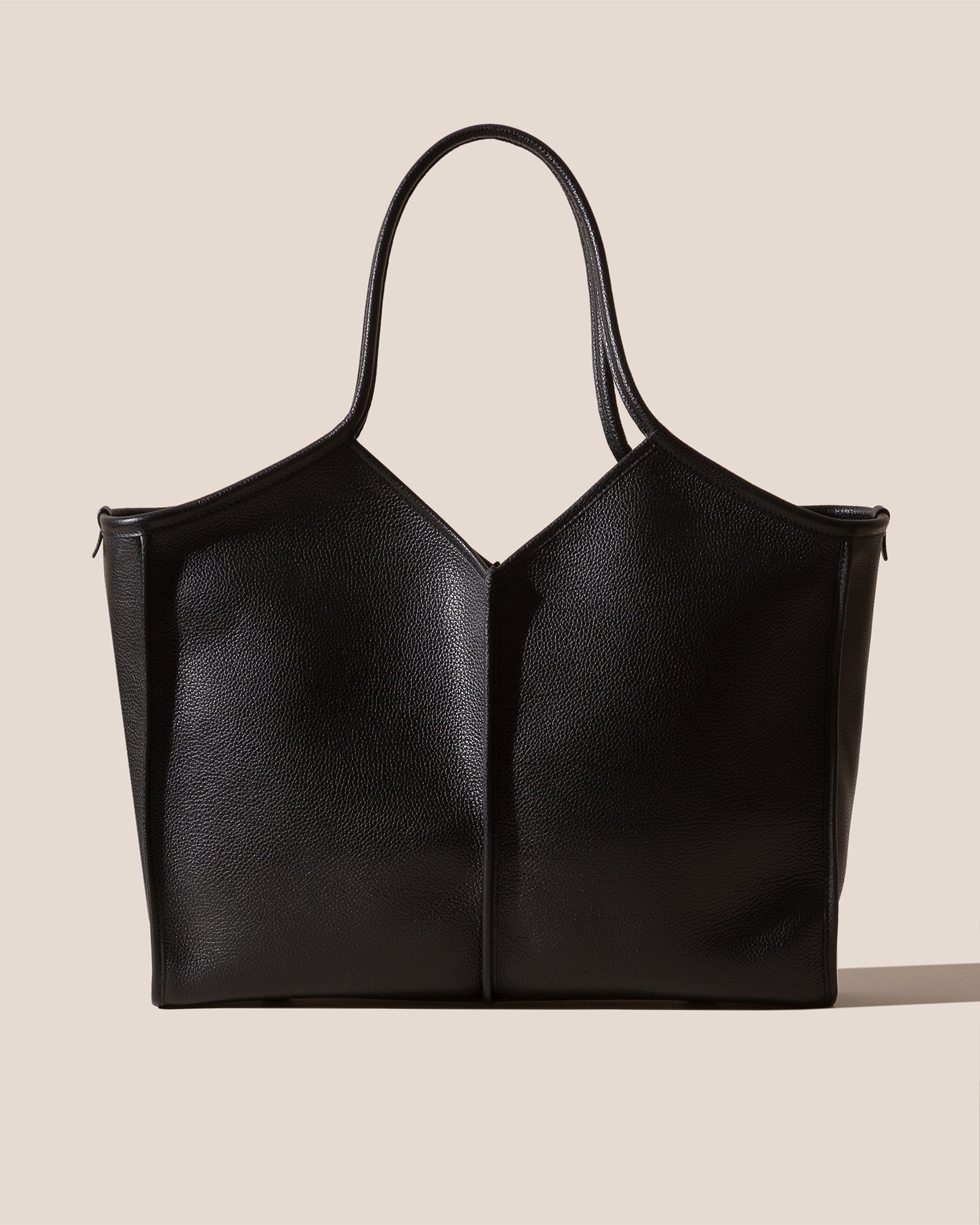 Hereu US CALELLA SQUARED MEDIUM GRAINY - Leather-trimmed Tote Bag - Women|Men