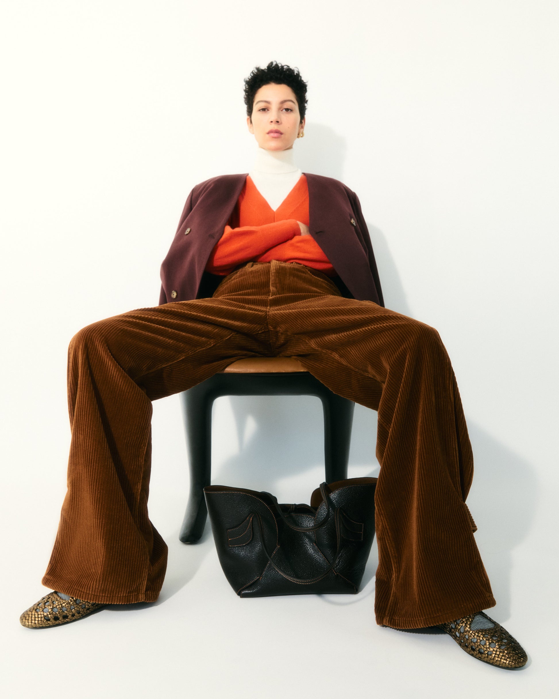 Hereu Online SEPAL S GRAINY - Tulip Shape Zipped Tote Bag - Women