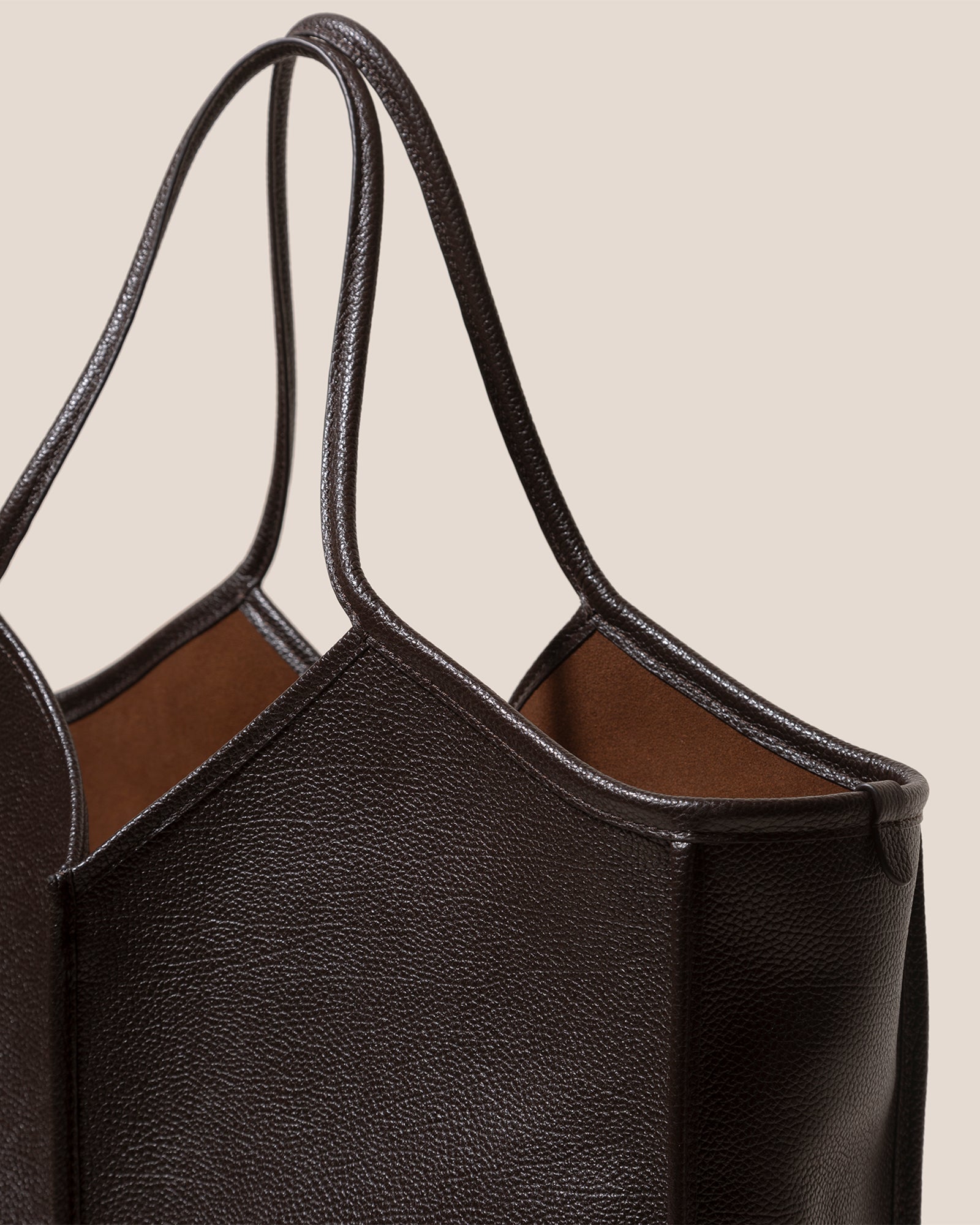 Hereu Sale CALELLA SQUARED MEDIUM GRAINY - Leather-trimmed Tote Bag - Women|Men