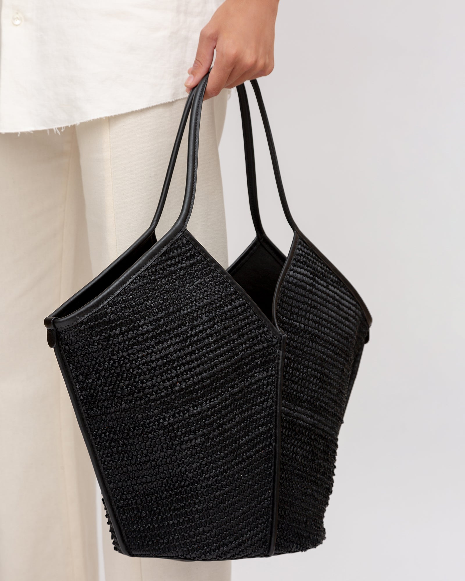 Hereu Discount CALELLA RAFFIA - Leather-trimmed Tote Bag - Women|Men