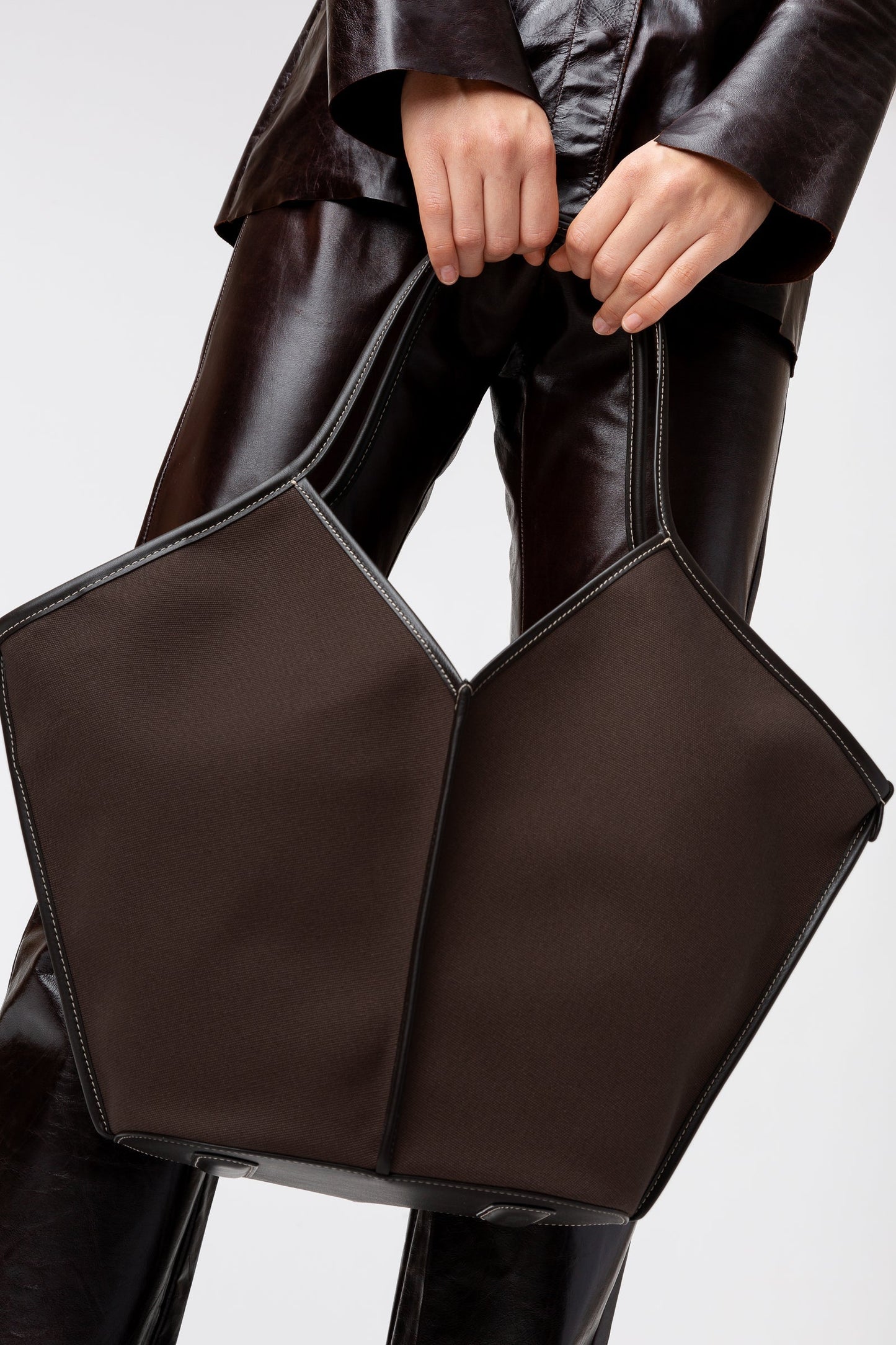 Hereu New CALELLA - Leather-trimmed Organic Cotton Tote Bag - Women|Men