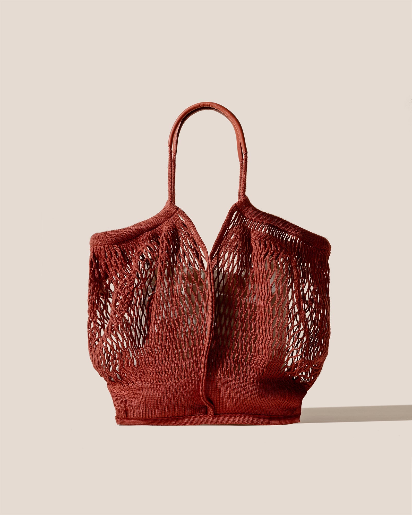 Hereu On sale CALELLA FILT - Knitted Cotton Net Bag - Women