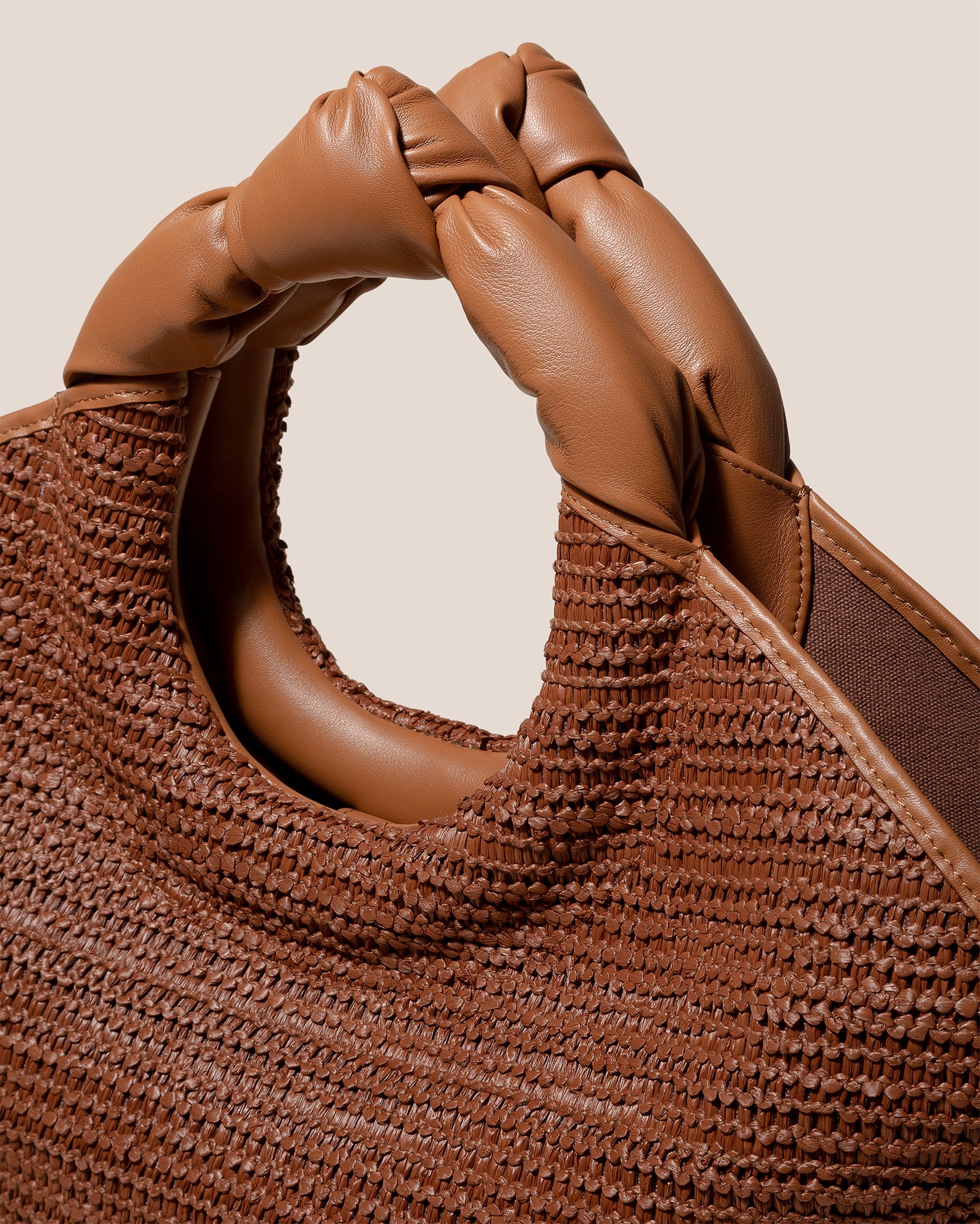 Hereu Online CASTELL RAFFIA - Knotted-handle Tote Bag - Women