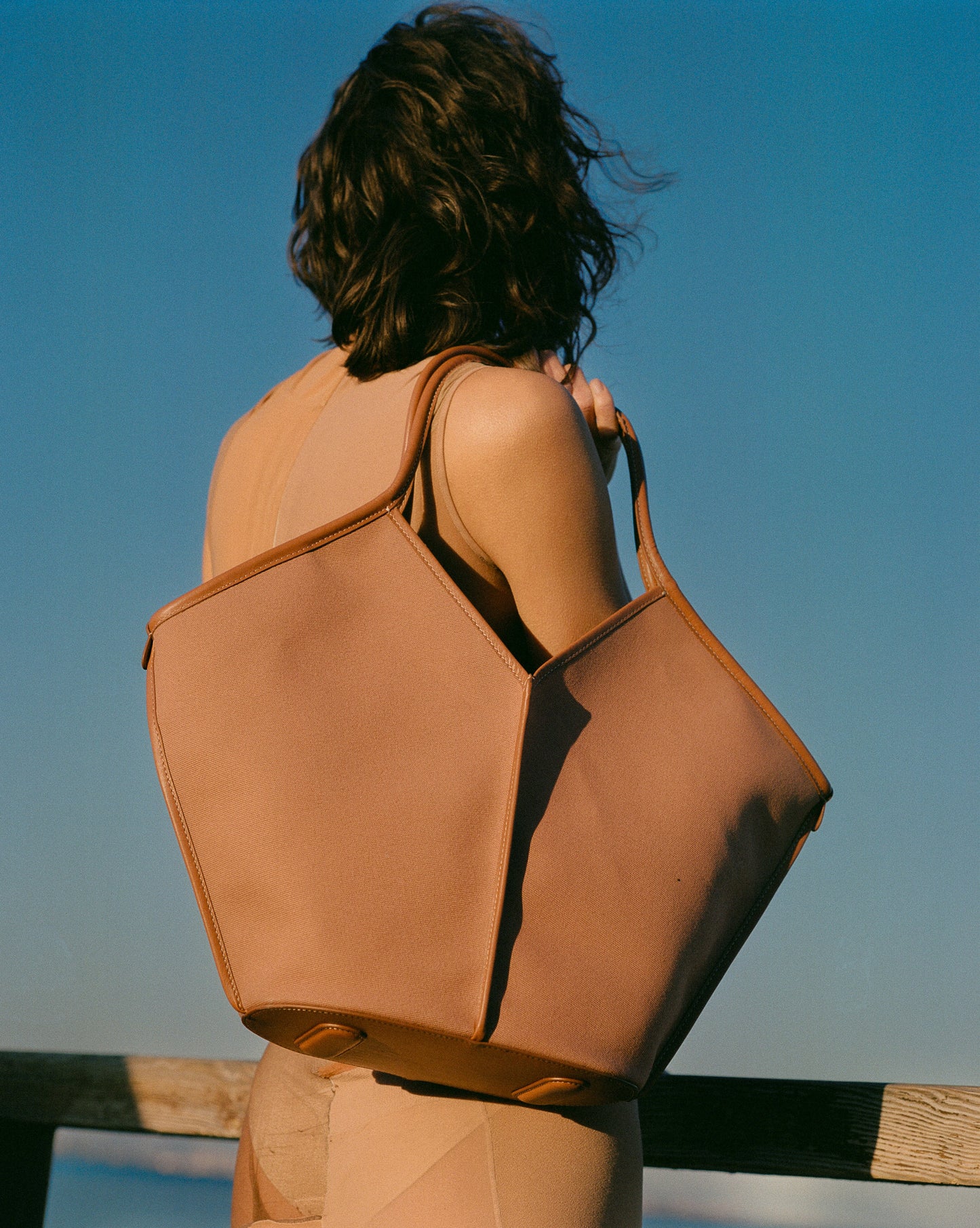 Hereu CALELLA - Leather-trimmed Organic Cotton Tote Bag - Women|Men