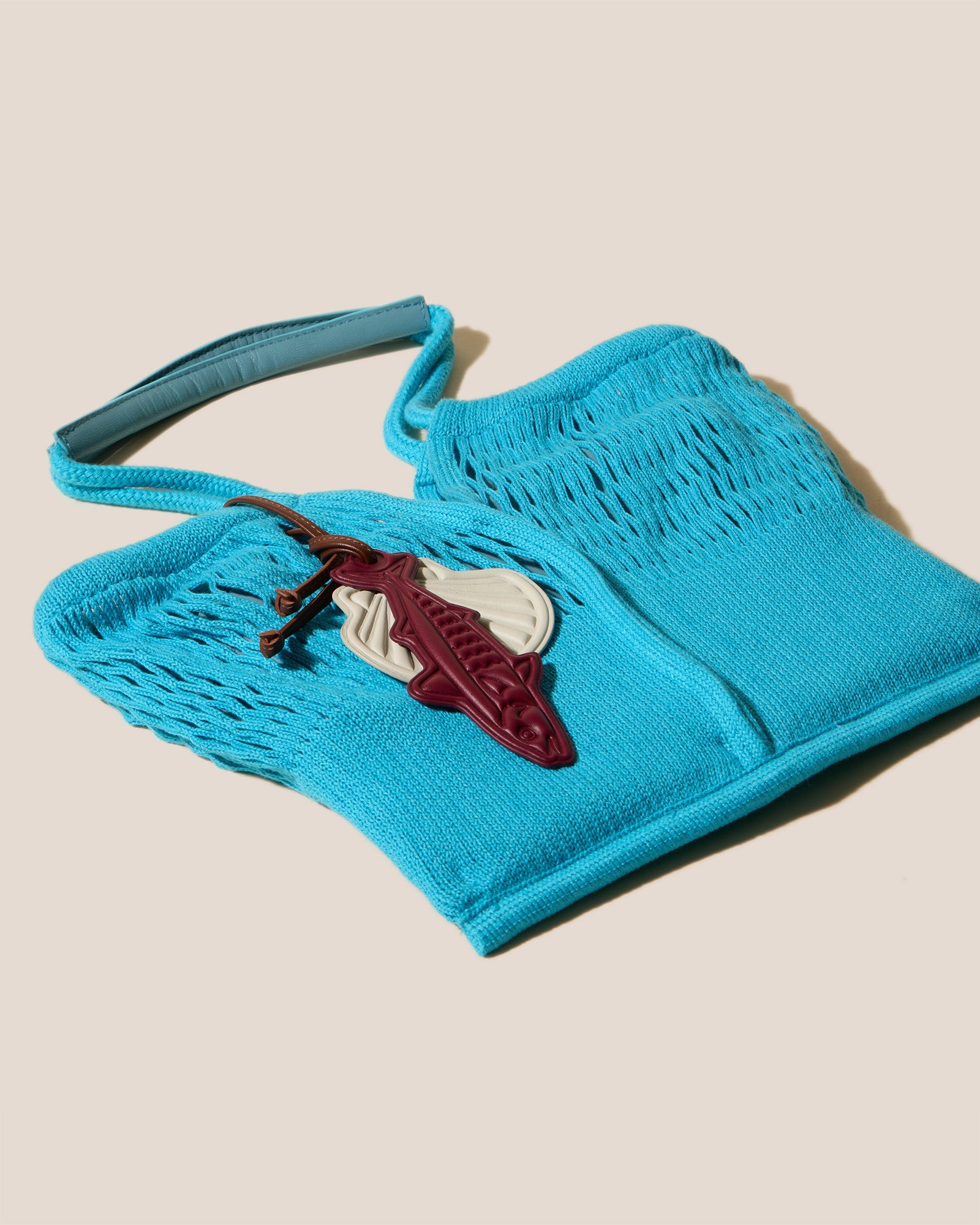 Hereu Online CALELLA FILT S CHARM - Knitted Cotton Net Bag - Women