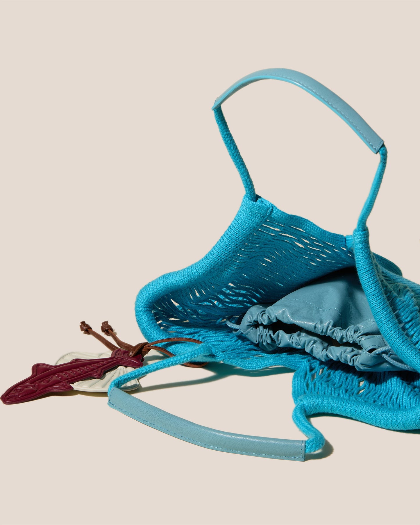 Hereu Online CALELLA FILT S CHARM - Knitted Cotton Net Bag - Women