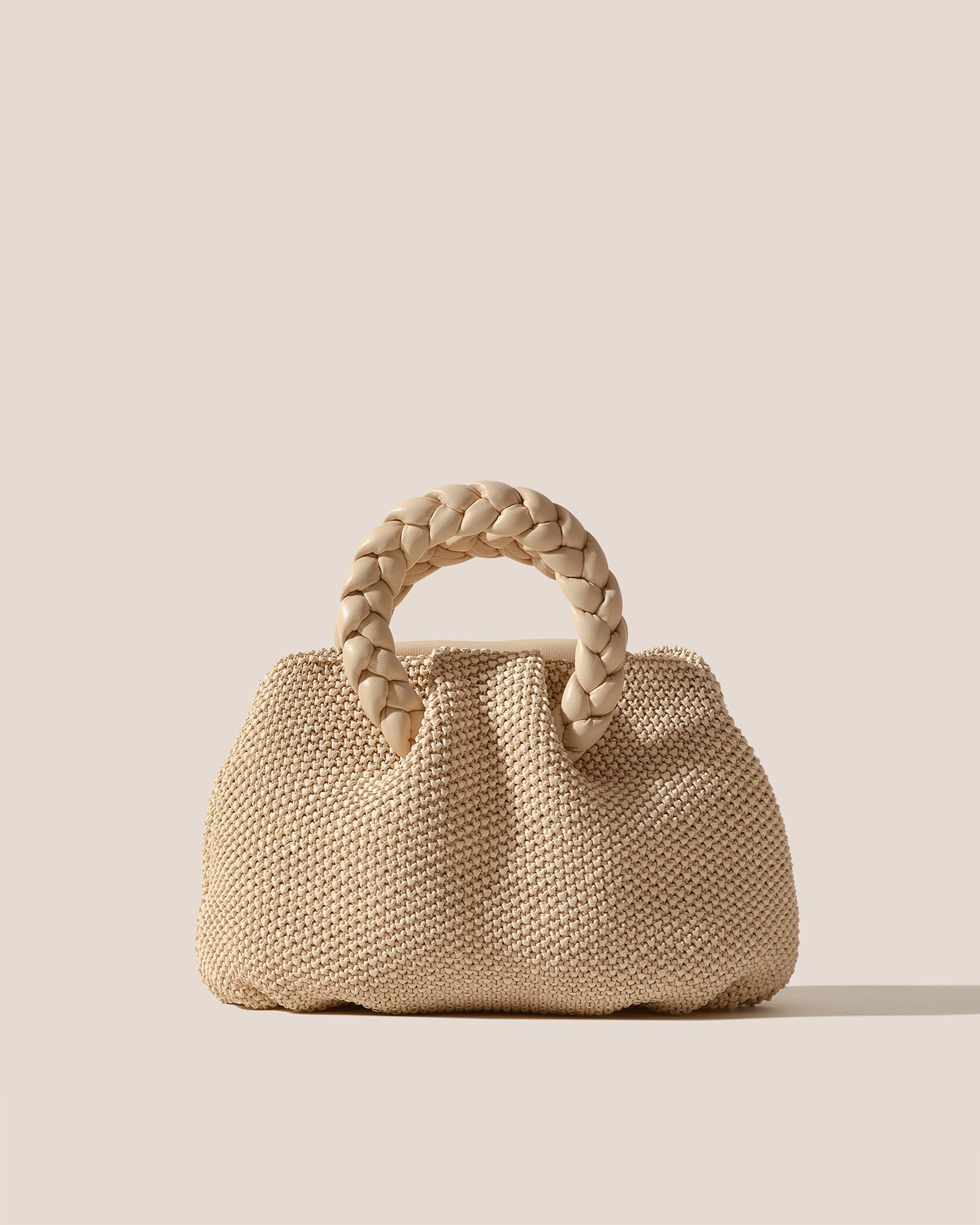 Hereu Outlet BOMBON M SOFT RAFFIA - Medium Plaited-handle Raffia Handbag - Women