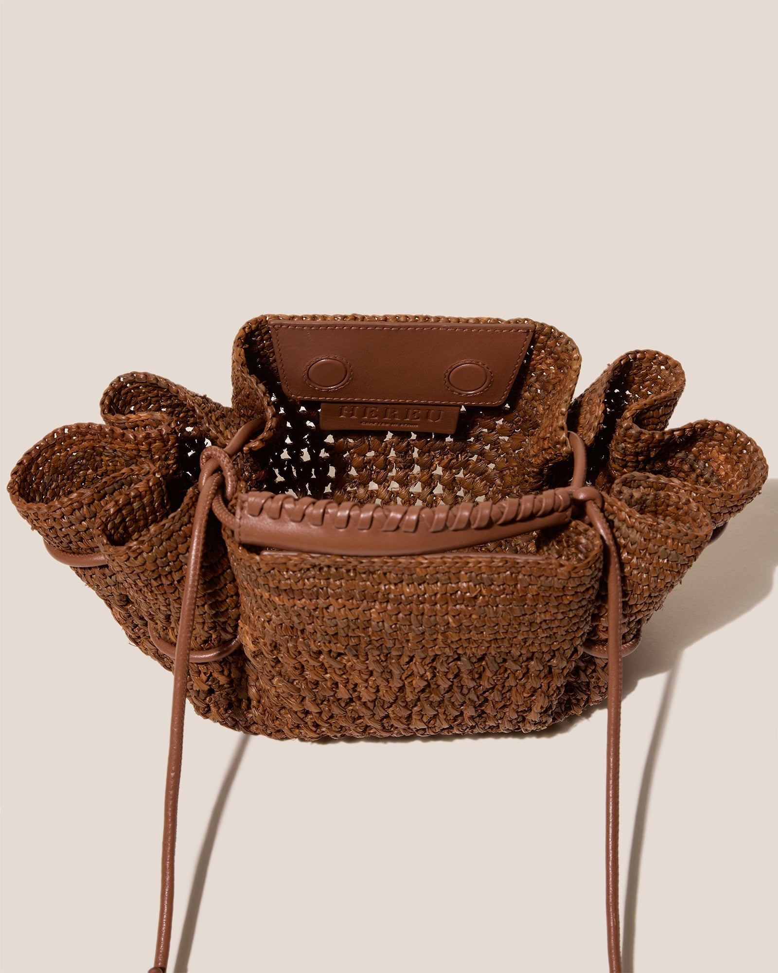 Hereu On sale ARTA MINI CROCHET RAFFIA - Pleated Crossbody Bag - Women|Men
