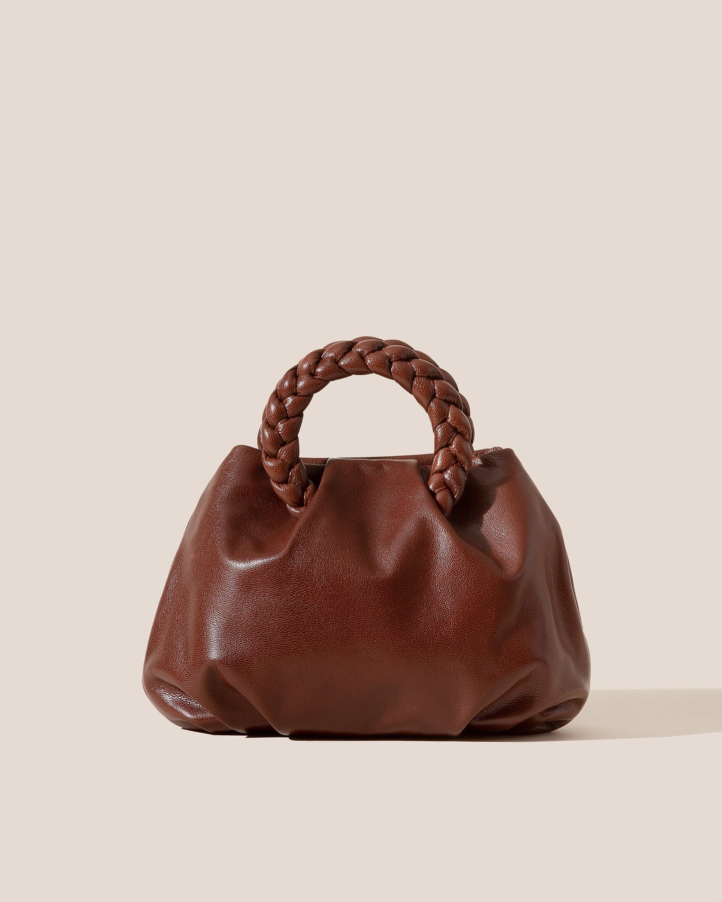 Hereu Online BOMBON M SUPPLE SHINY - Medium Plaited-handle Leather Handbag - Women