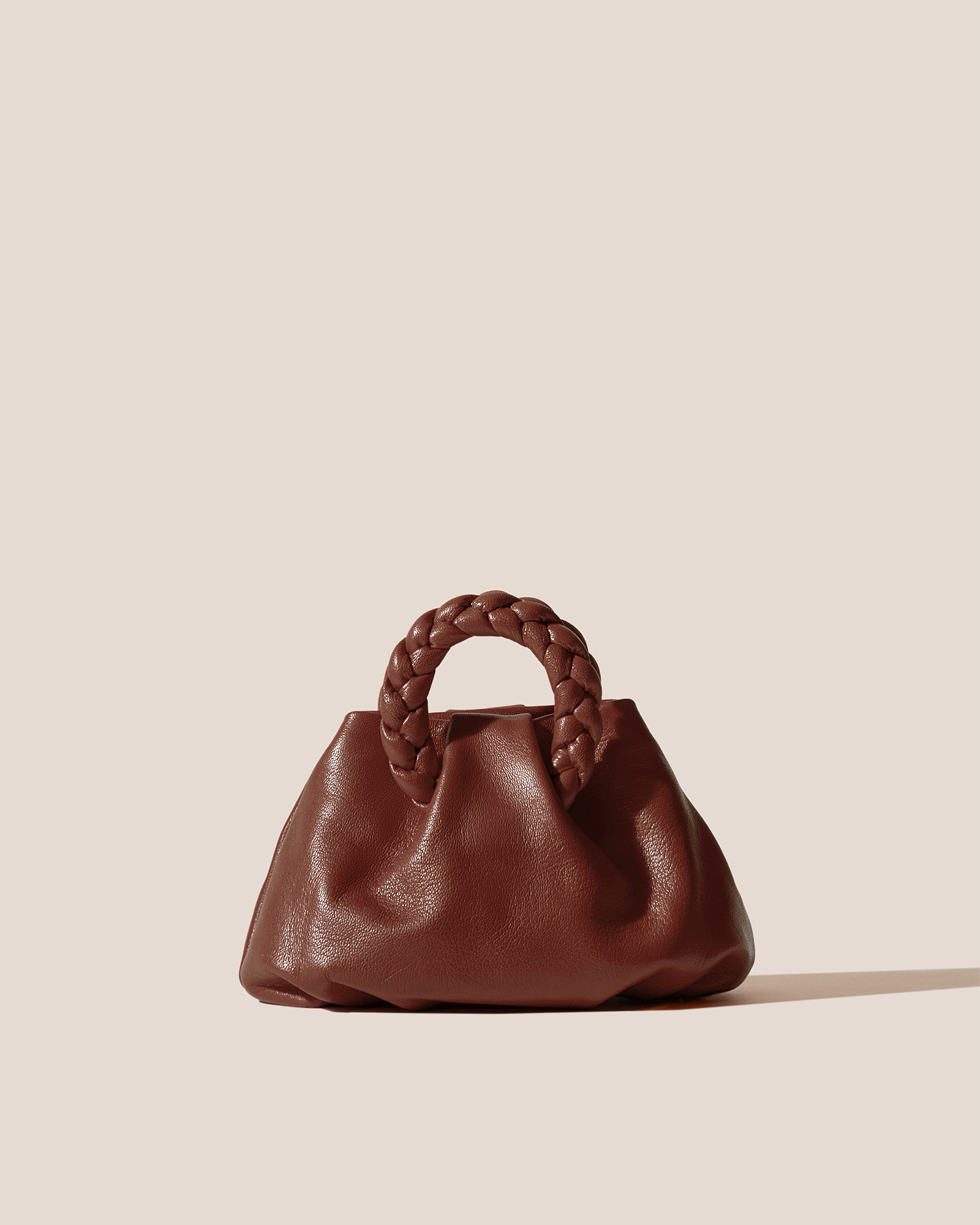 Hereu For sale BOMBON SUPPLE SHINY - Plaited-handle Leather Handbag - Women