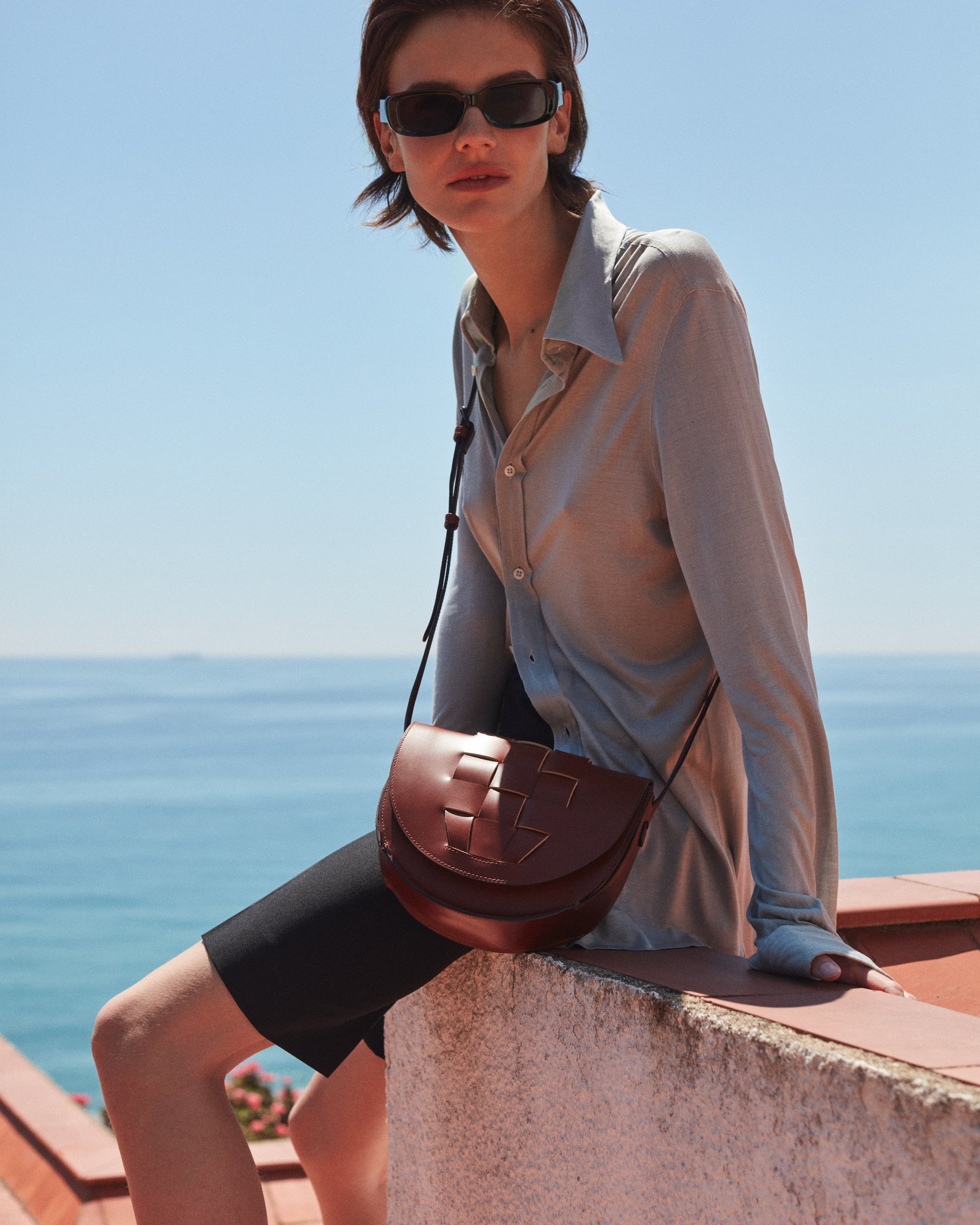 Hereu Outlet SINIA - Satchel Interwoven Front Detail Bag - Women|Men