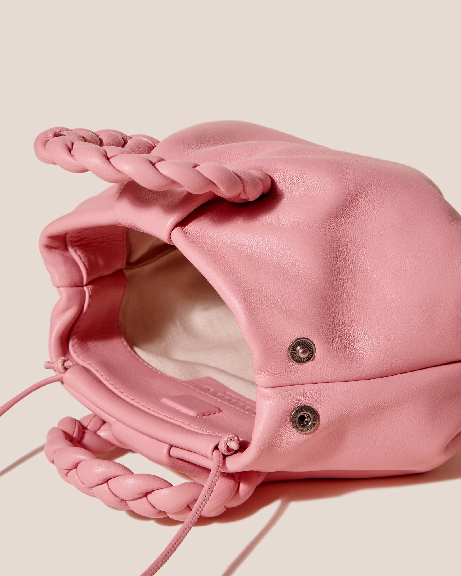 Hereu Hot Sale BOMBON - Plaited-handle Leather Handbag - Women