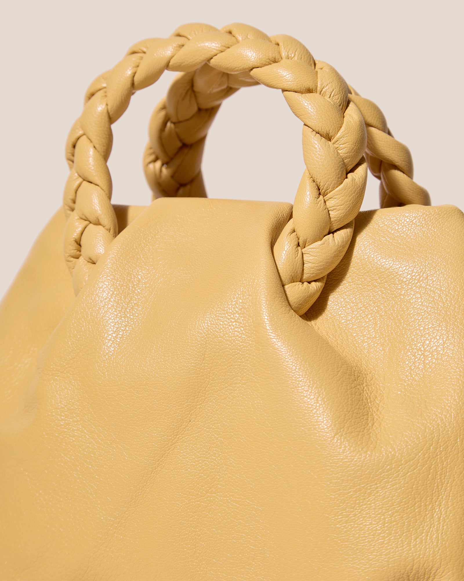 Hereu On sale BOMBON M SUPPLE SHINY - Medium Plaited-handle Leather Handbag - Women