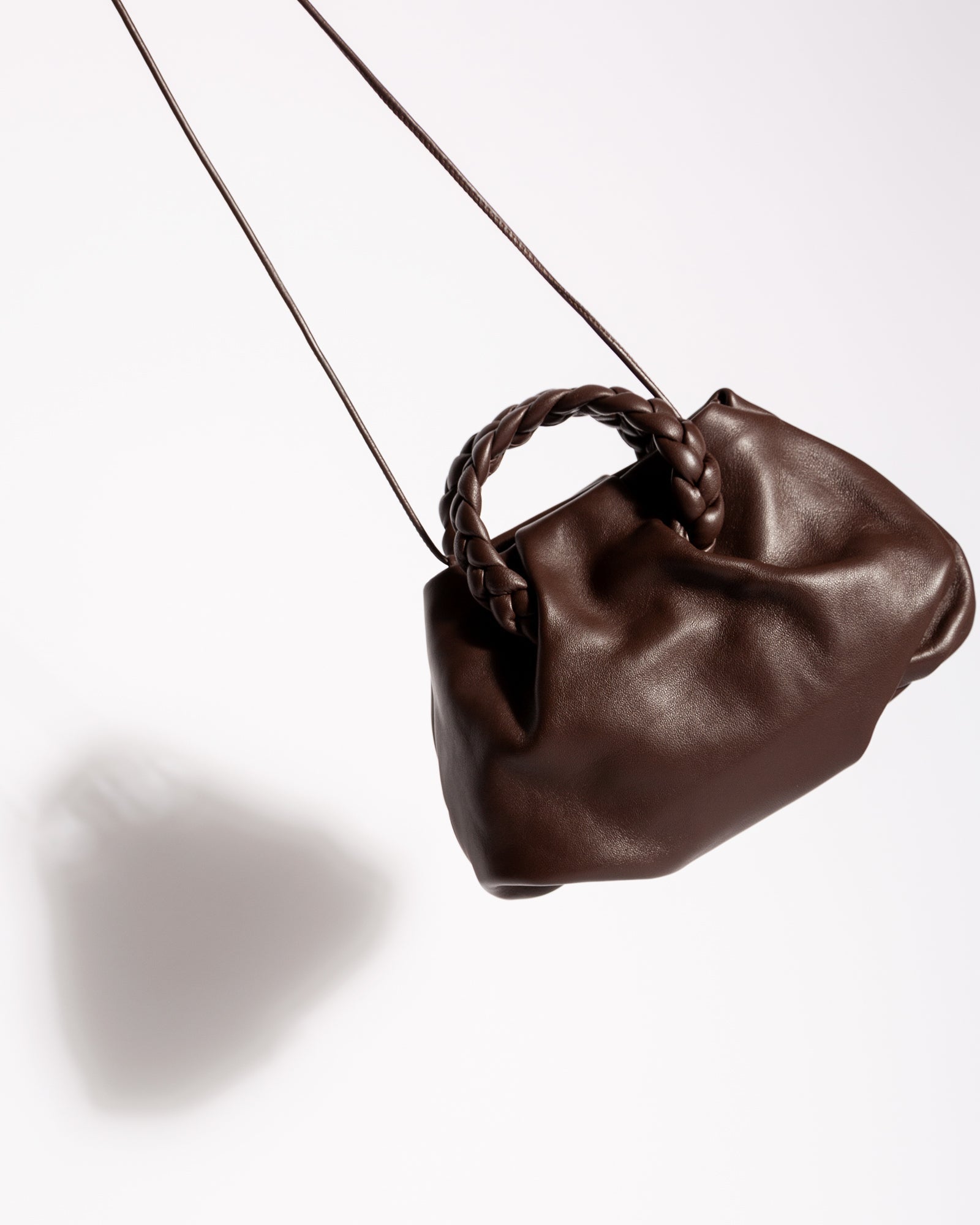 Hereu Hot Sale BOMBON - Plaited-handle Leather Handbag - Women