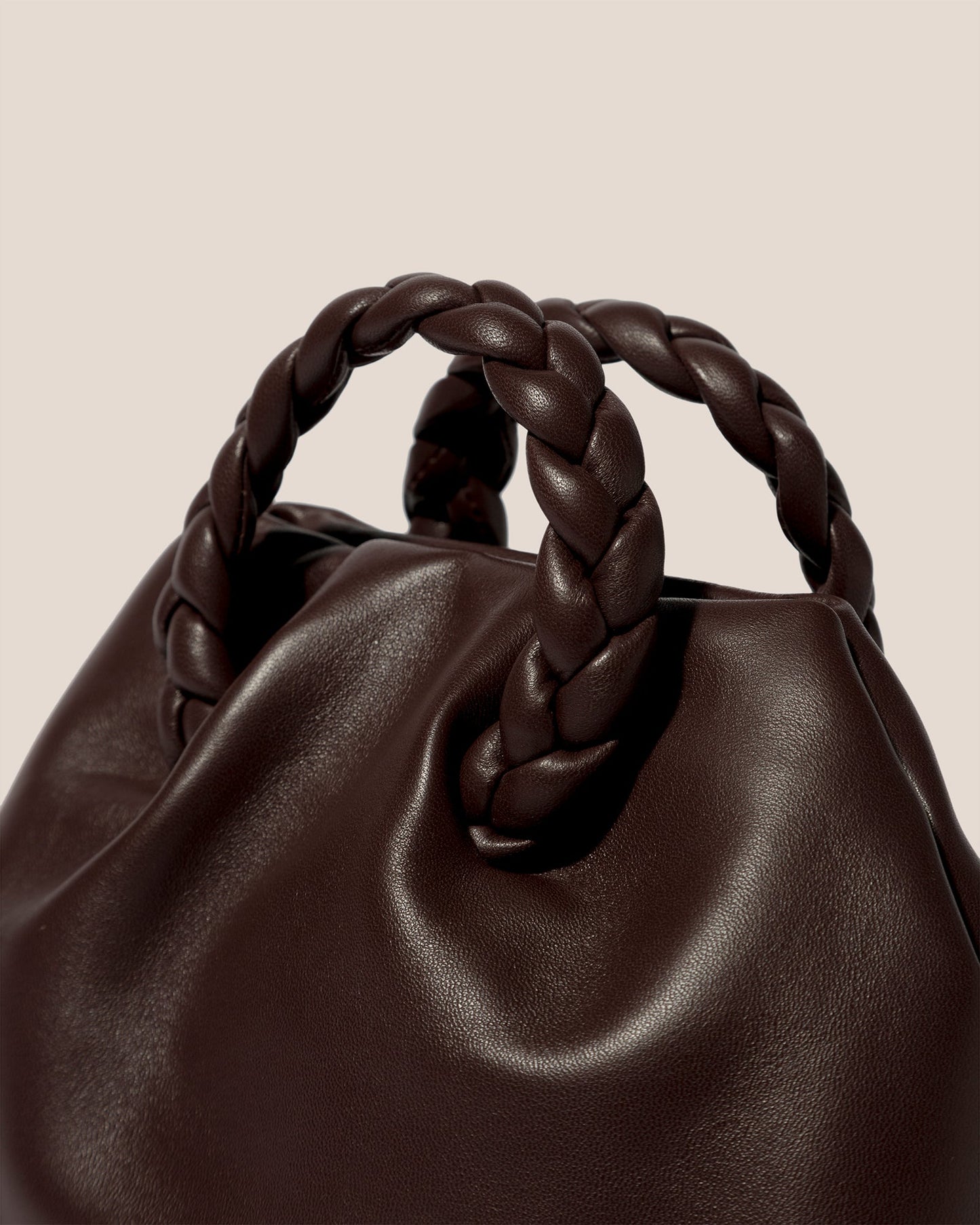 Hereu Hot Sale BOMBON - Plaited-handle Leather Handbag - Women