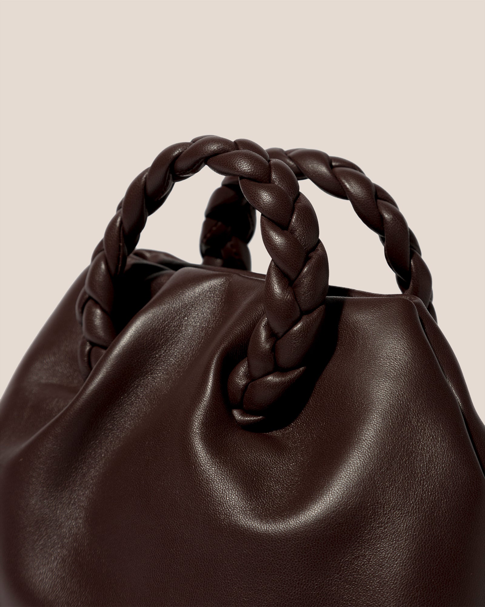 Hereu Hot Sale BOMBON - Plaited-handle Leather Handbag - Women