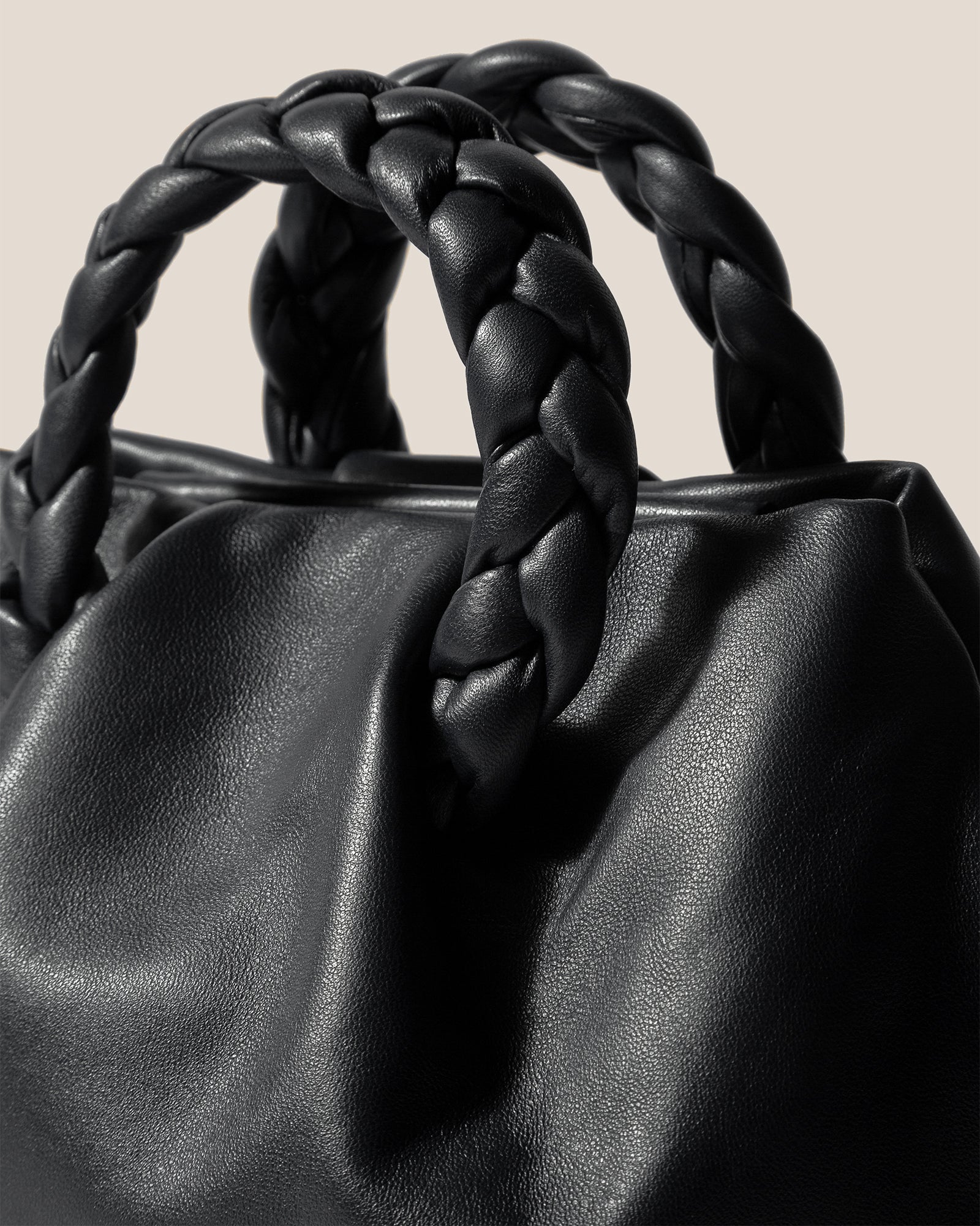 Hereu Discount BOMBON M - Medium Plaited-handle Leather Handbag - Women
