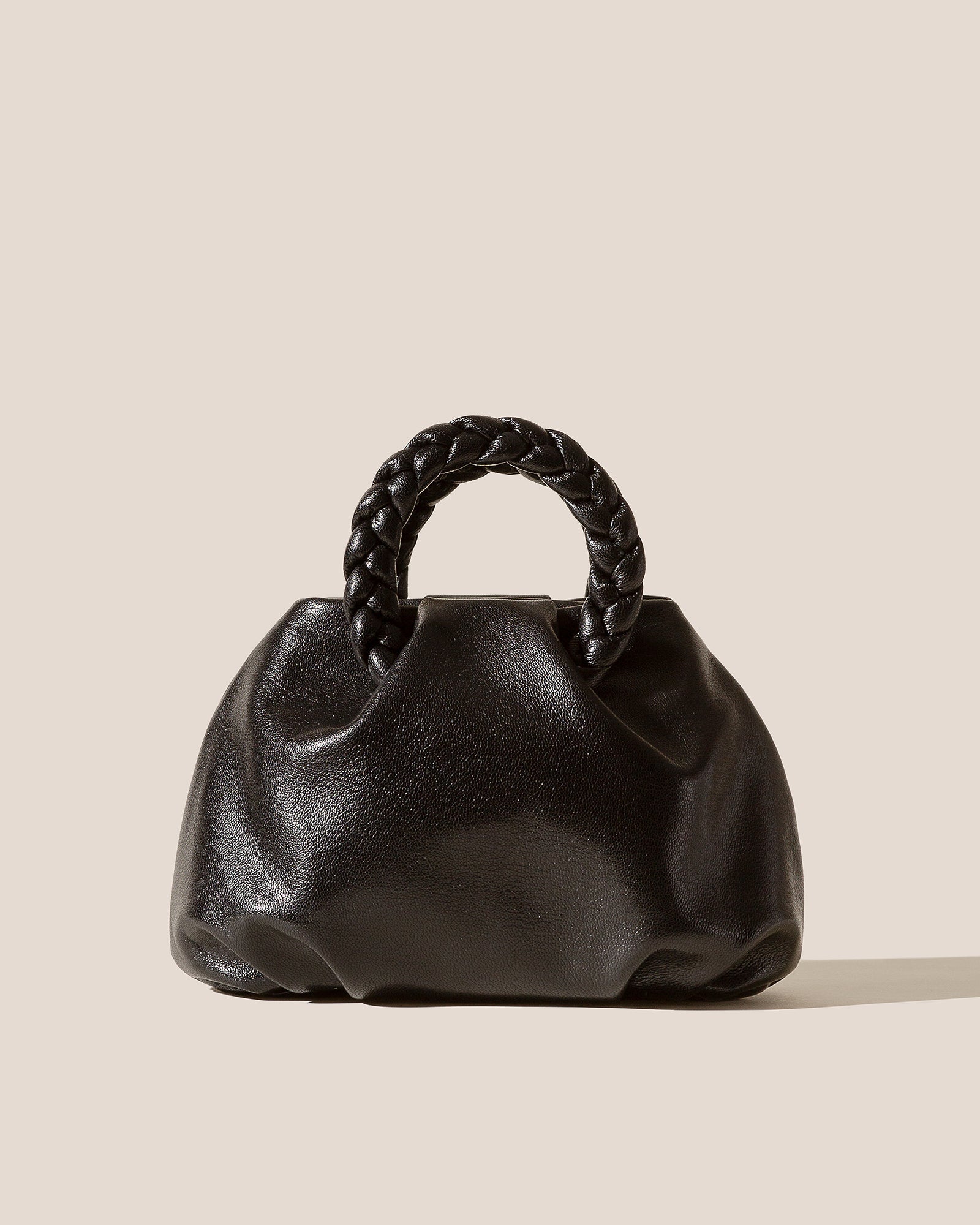 Hereu US BOMBON M SUPPLE SHINY - Medium Plaited-handle Leather Handbag - Women