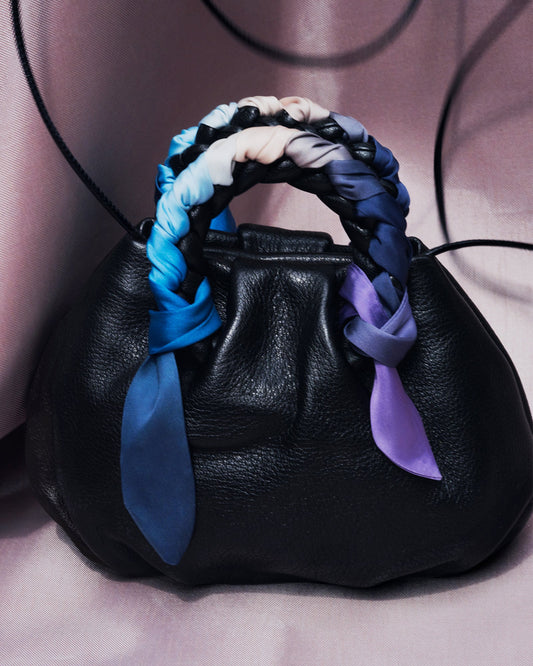 Hereu For sale BOMBON FOULARD - Plaited-handle Leather Handbag - Women